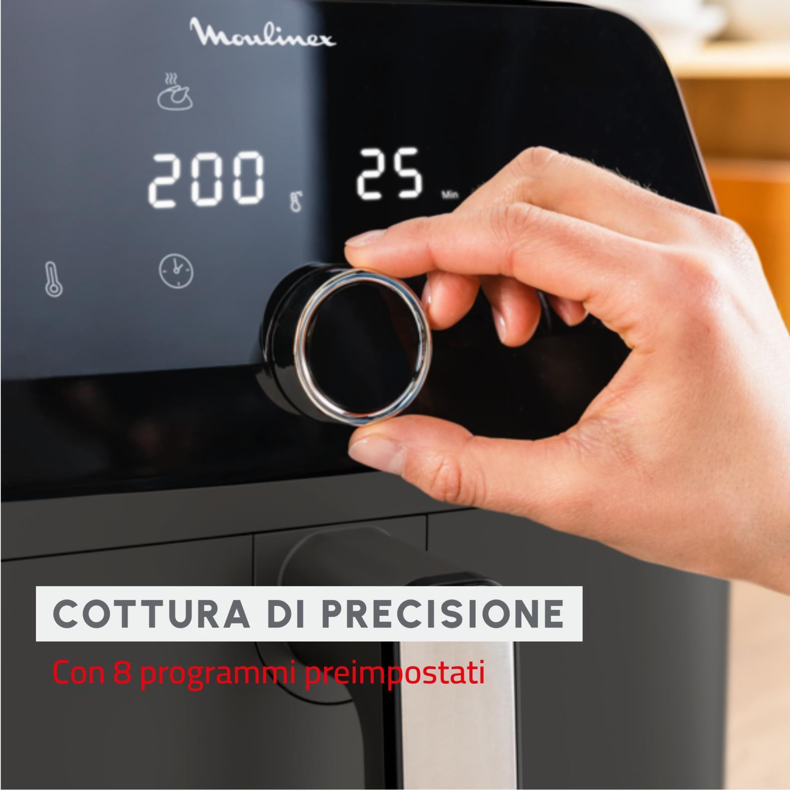 Moulinex EZ855H Easy Fry Mega Friggitrice Ad Aria 2020w 7.5 Litri - immagine 5