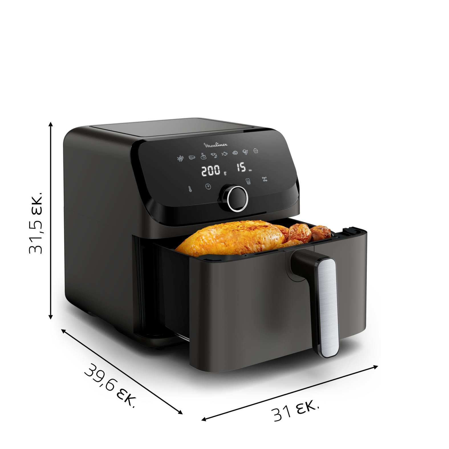 Moulinex EZ855H Easy Fry Mega Friggitrice Ad Aria 2020w 7.5 Litri - immagine 6