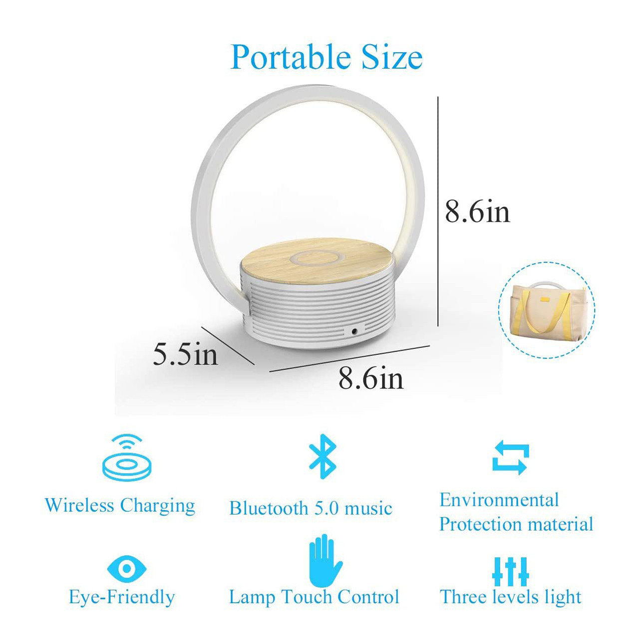 Majestic LL506BTWI Lampada da Tavolo con Speaker e Base di Ricarica - immagine 5