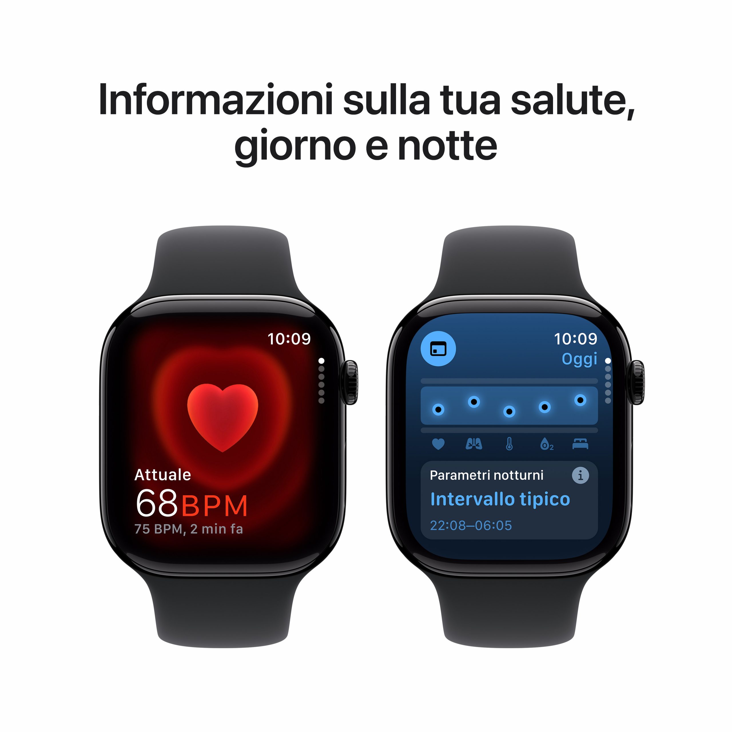 Apple MWWP3QLA Apple Watch 10 Alluminio Jet Black Smartwatch 46MM GPS Sportband - immagine 5