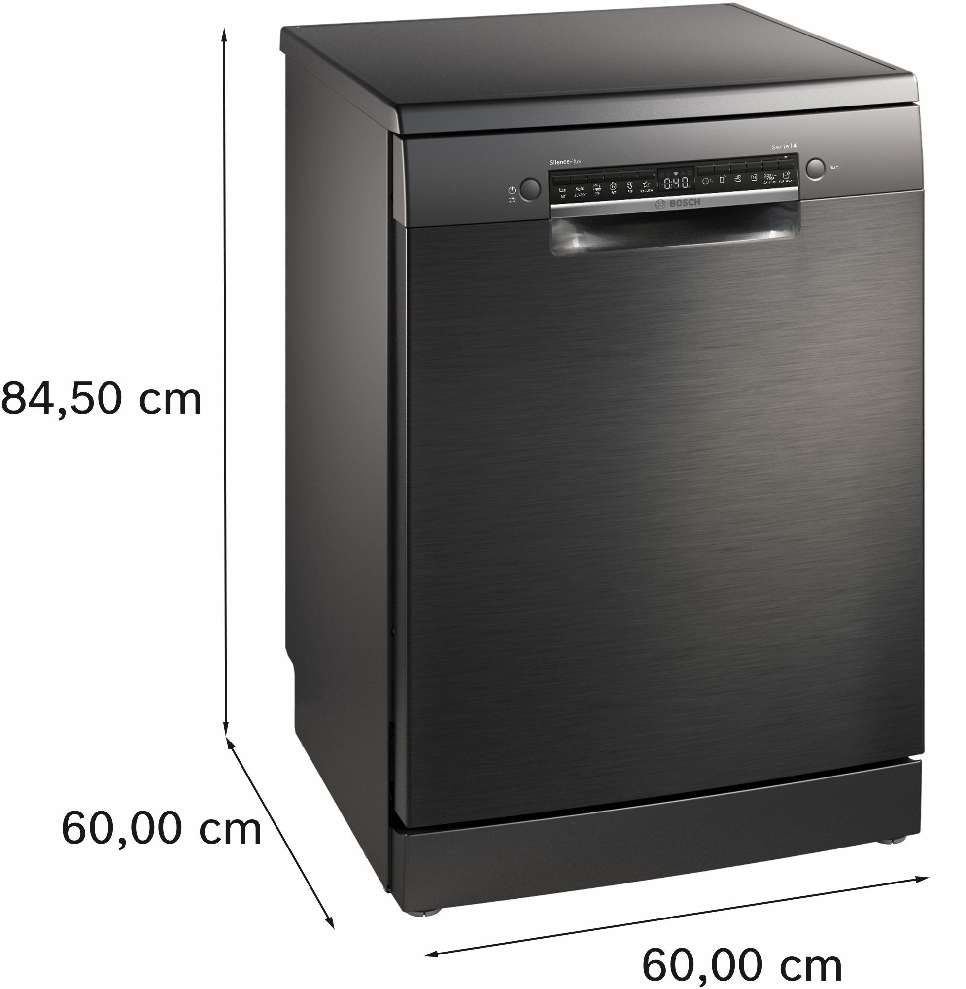 Bosch SMS4EMC06E Black Inox Lavastoviglie Libera Installazione 14 Coperti Wi-Fi - immagine 4