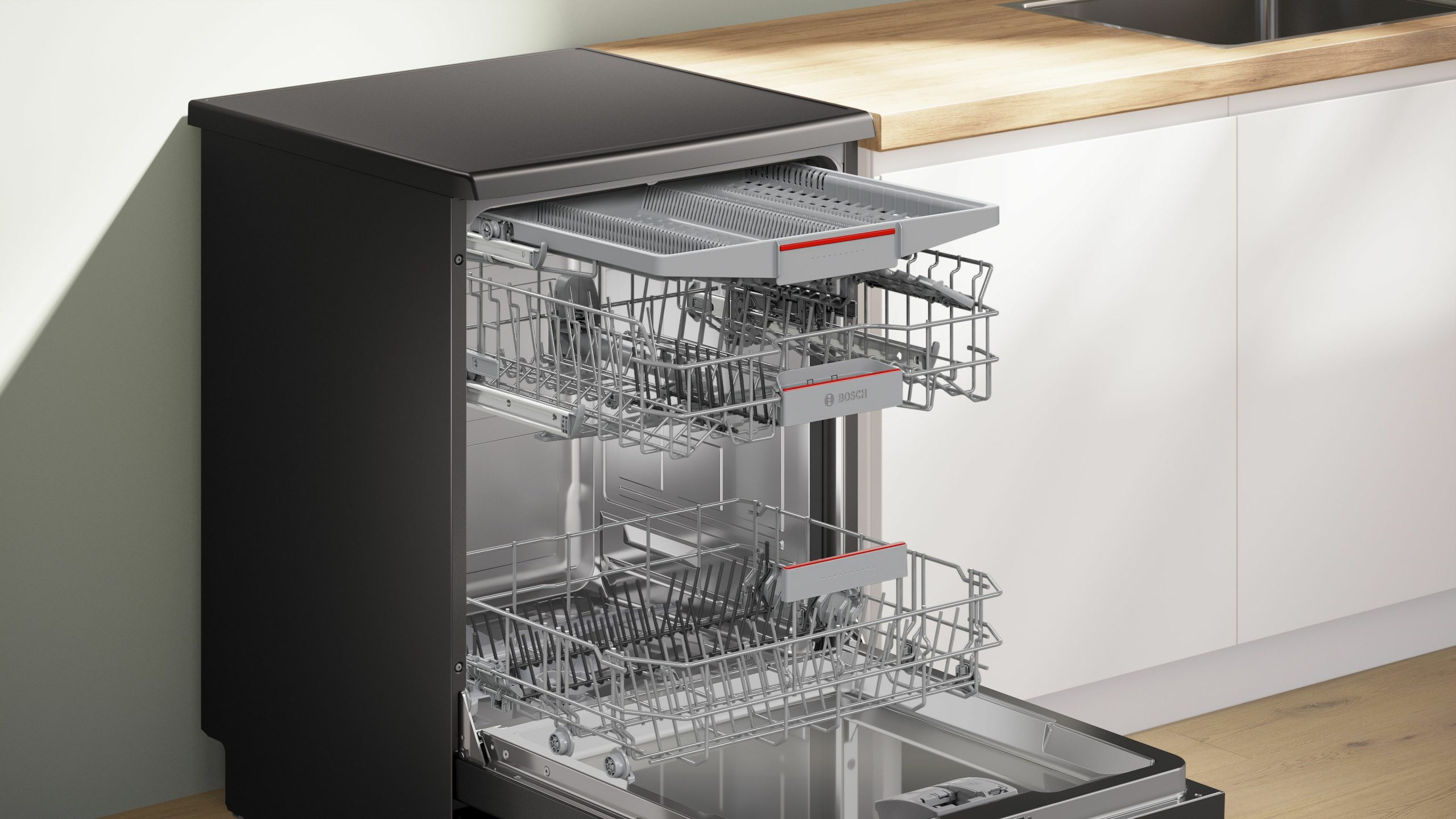 Bosch SMS4EMC06E Black Inox Lavastoviglie Libera Installazione 14 Coperti Wi-Fi - immagine 3