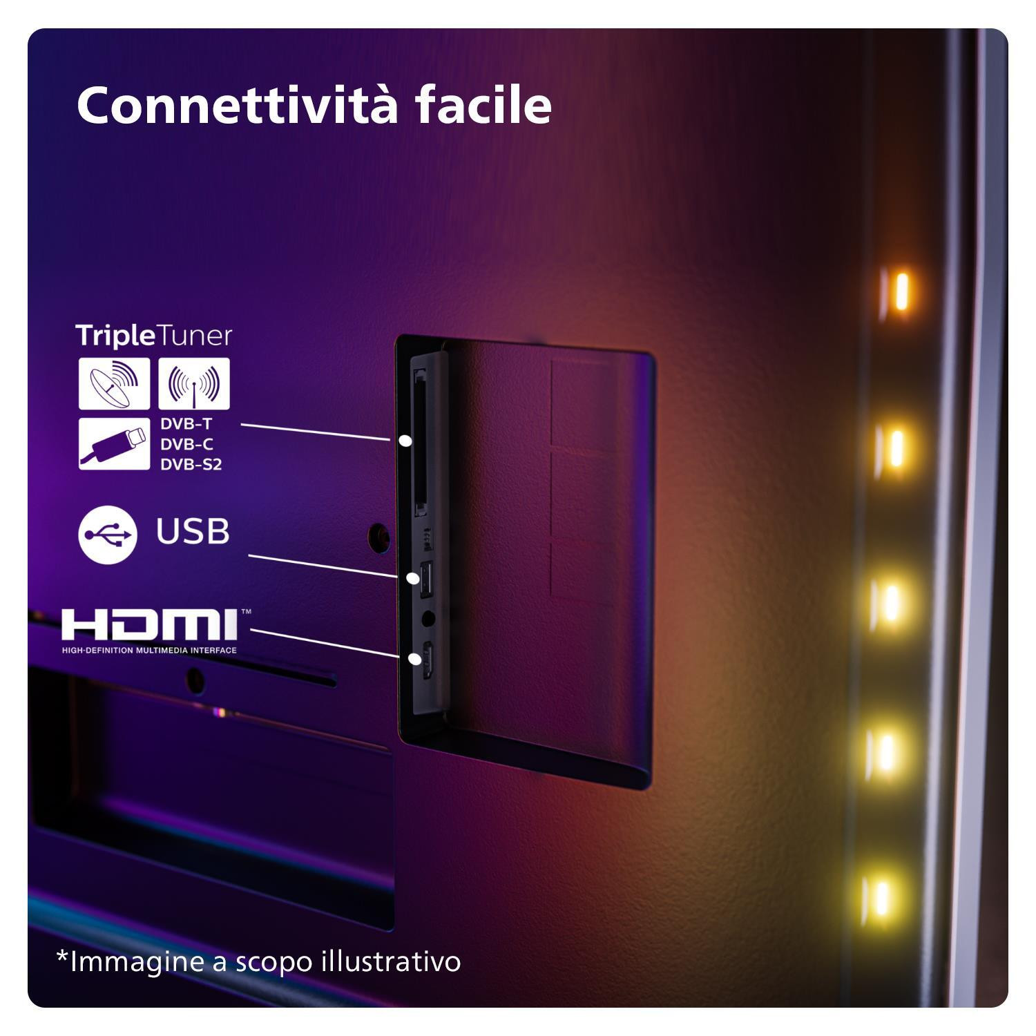 Philips 55PUS8009 Smart TV LED 55 Pollici UHD 4K Ambilight Titan TV - immagine 2