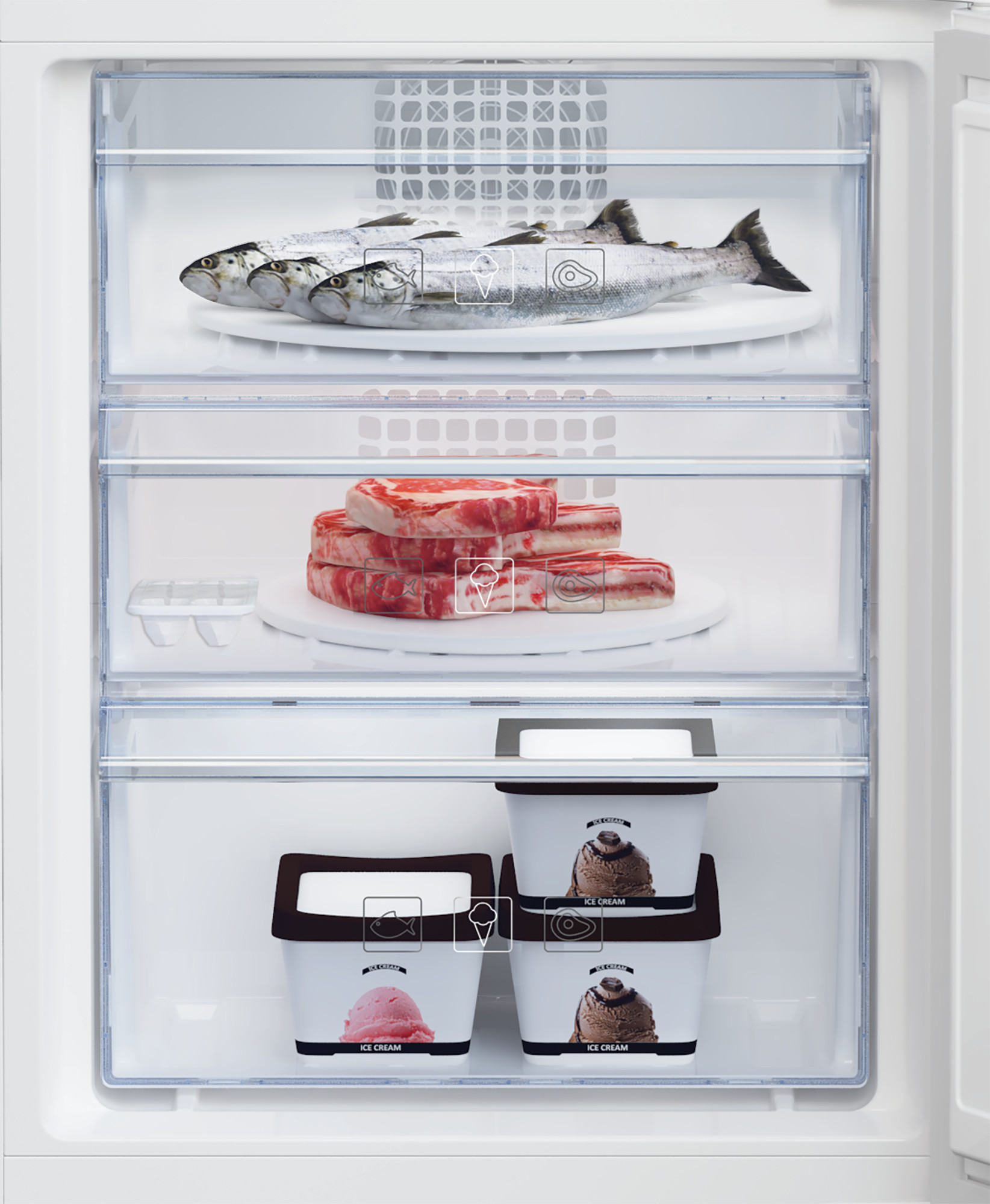Beko BCNA275E4SN Frigorifero Combinato da Incasso 275 Litri Altezza 177.5CM - immagine 3