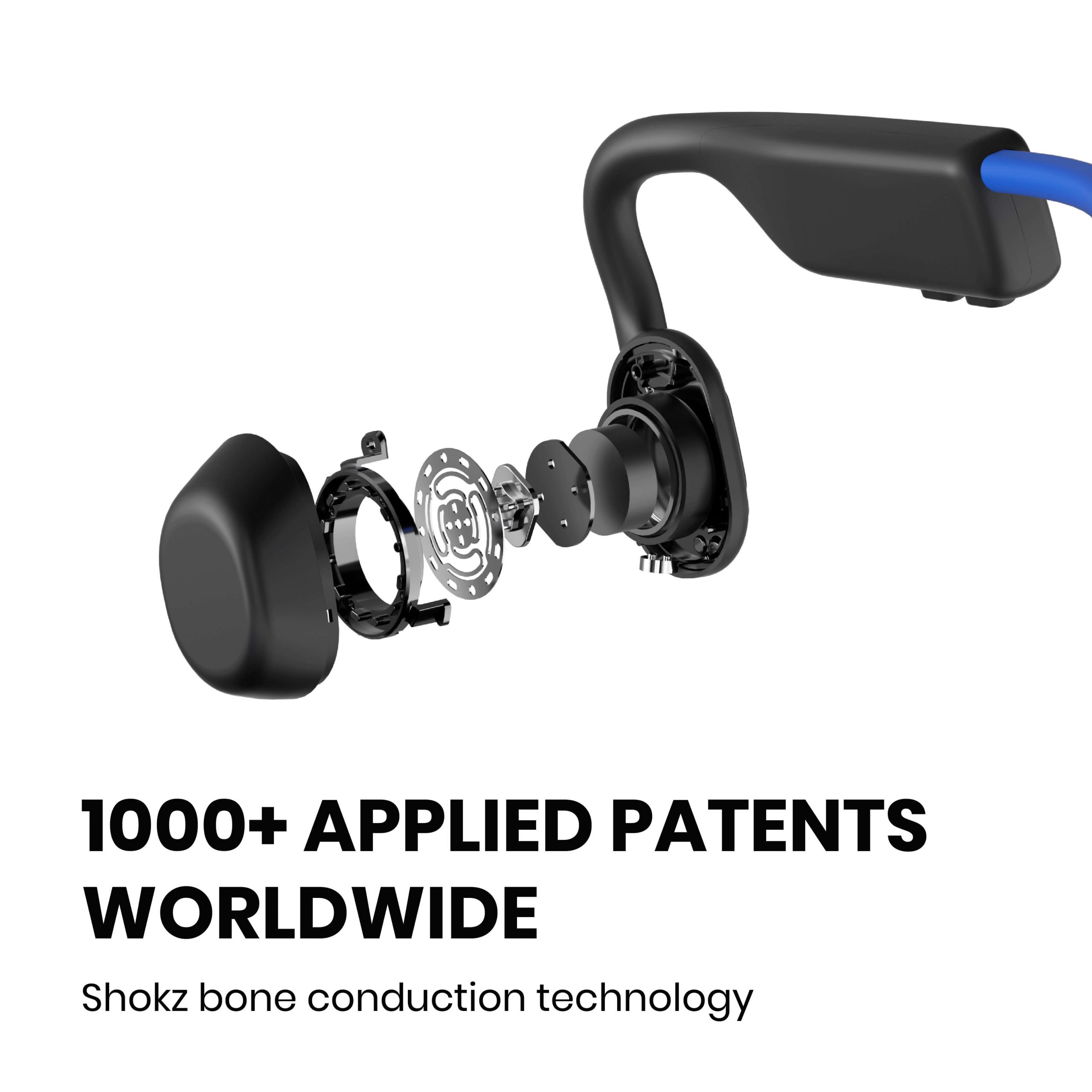 Shokz OpenMove Elevation Blue Cuffie Auricolari a Conduzione Ossea IP55 - immagine 3