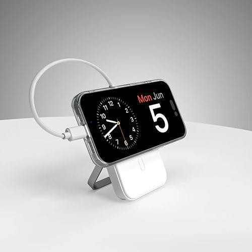 Puro PUFCBB50P3MAGWHI Powerbank 5000mAh MagSafe con Stand - immagine 4