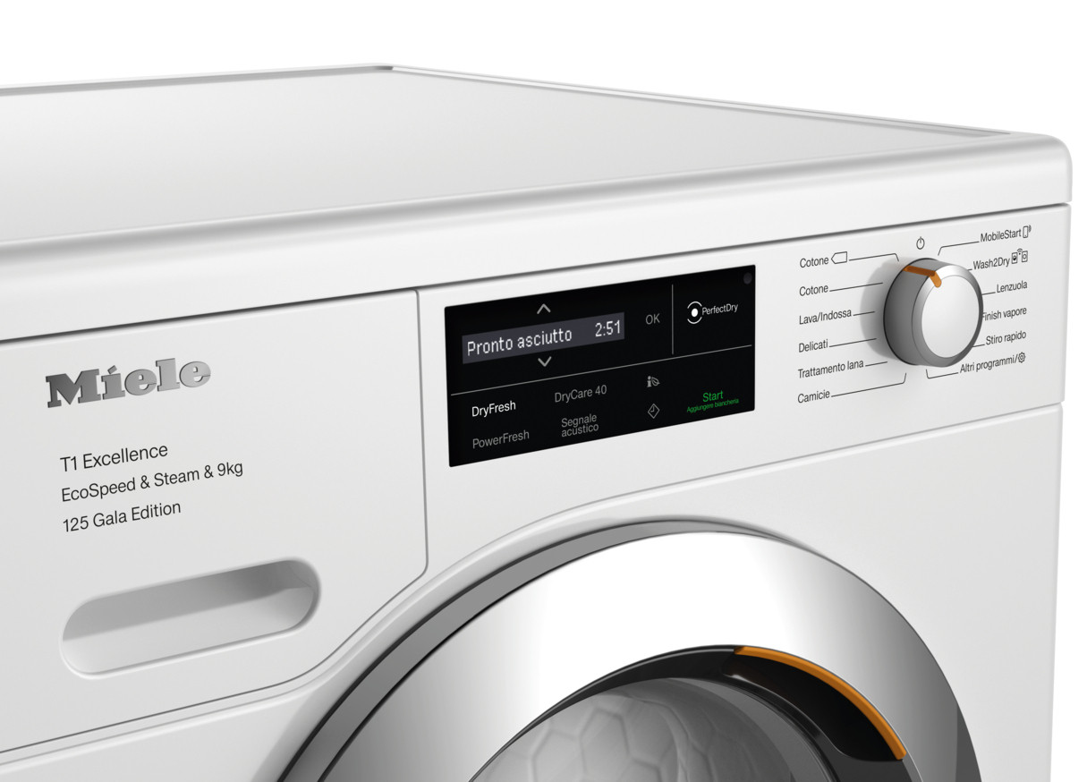 Miele TEL685WP125GALAEDITION Asciugatrice Carica Frontale 9KG Pompa Calore Wi-Fi - immagine 3