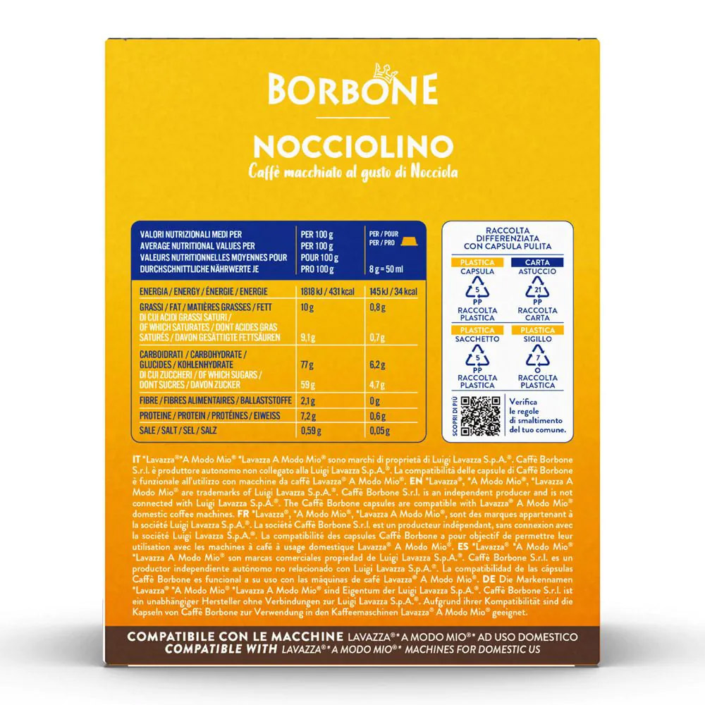 Caffe Borbone Nocciolino Confezione 16 Capsule Caffe Compatibili A Modo Mio - immagine 4