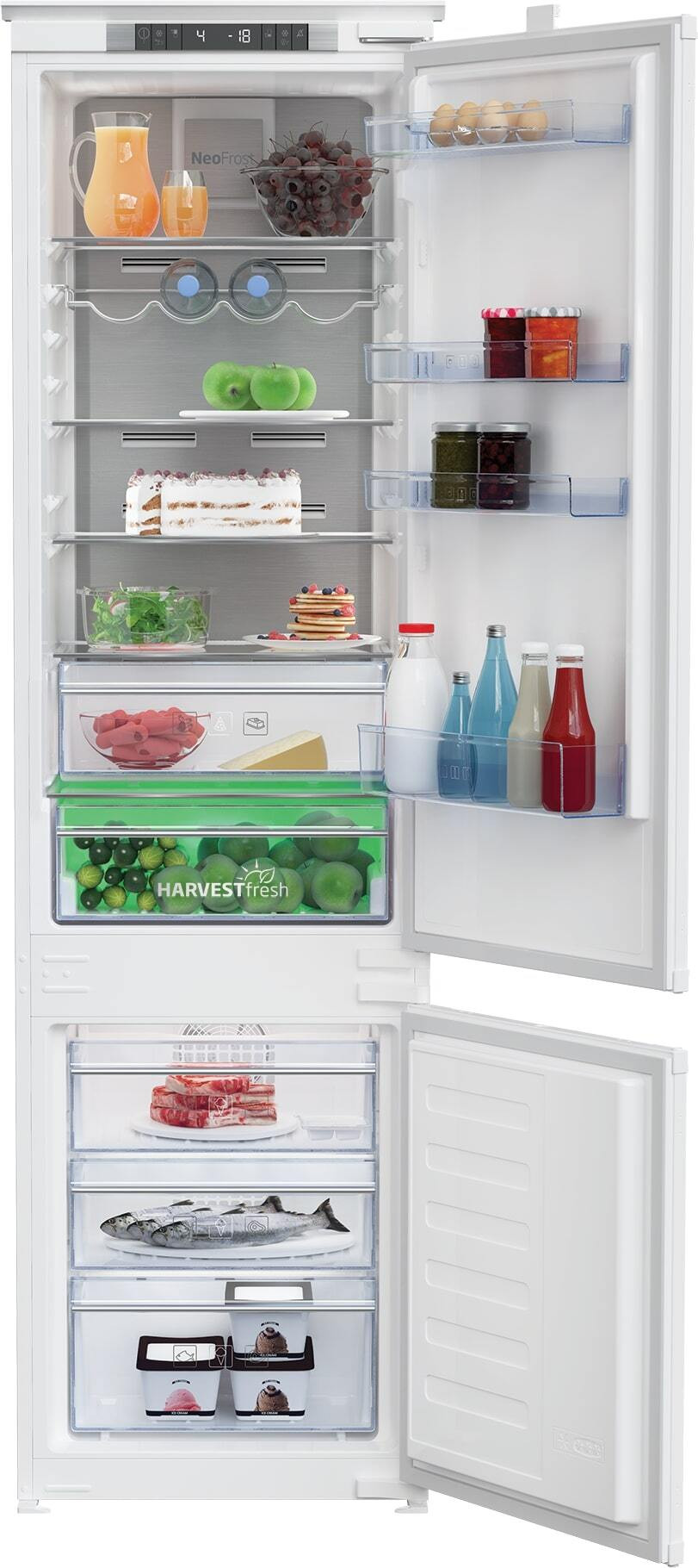 Beko BCNA306E4SN Frigorifero Combinato da Incasso 306LT Altezza 194CM 5 Ripiani - immagine 2