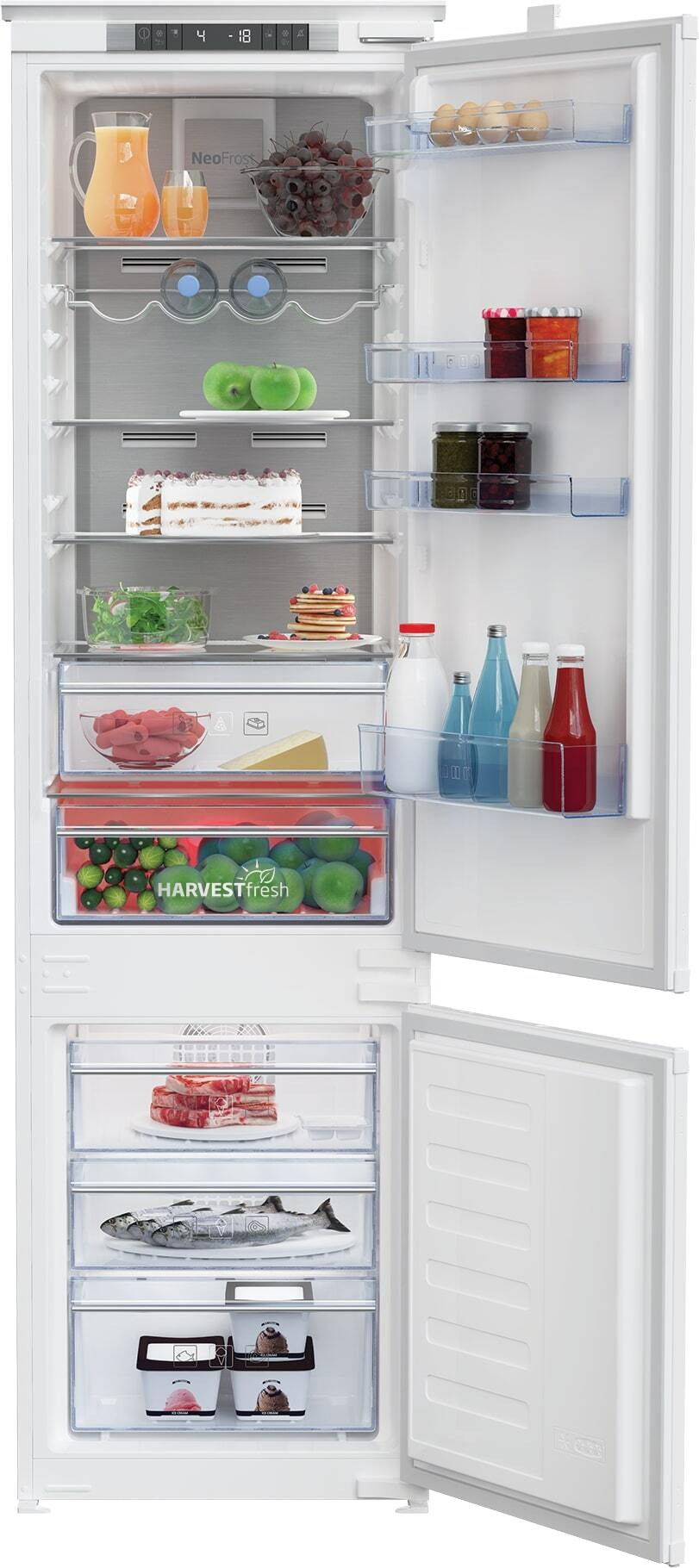 Beko BCNA306E4SN Frigorifero Combinato da Incasso 306LT Altezza 194CM 5 Ripiani - immagine 3