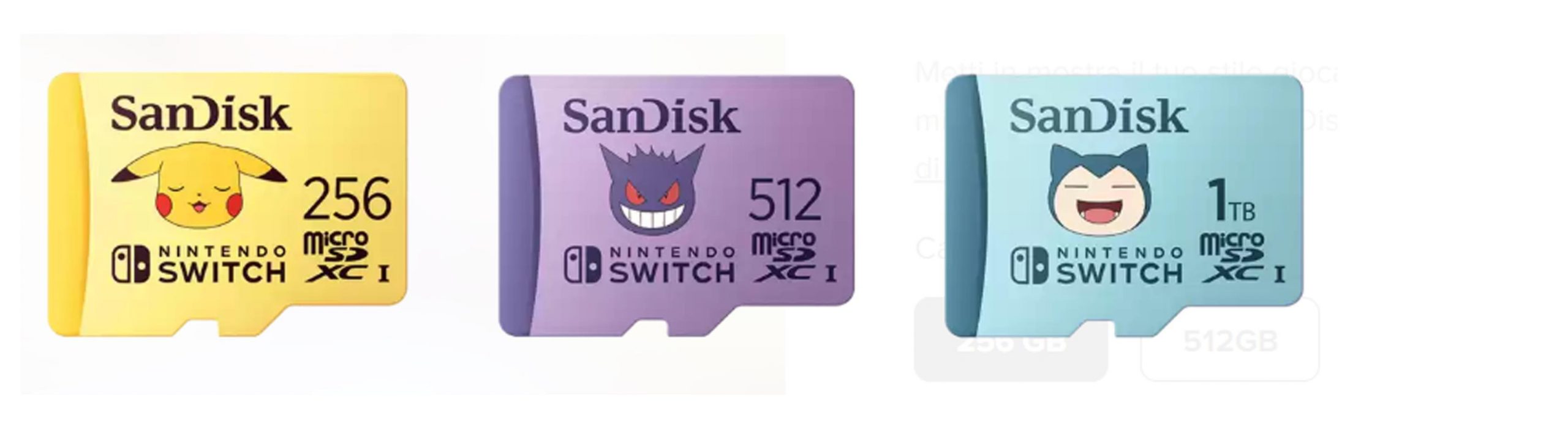 Sandisk SDSQXAO256GGN6ZK Scheda MicroSD 256GB Nintendo Switch Pokemon Pikachu - immagine 2