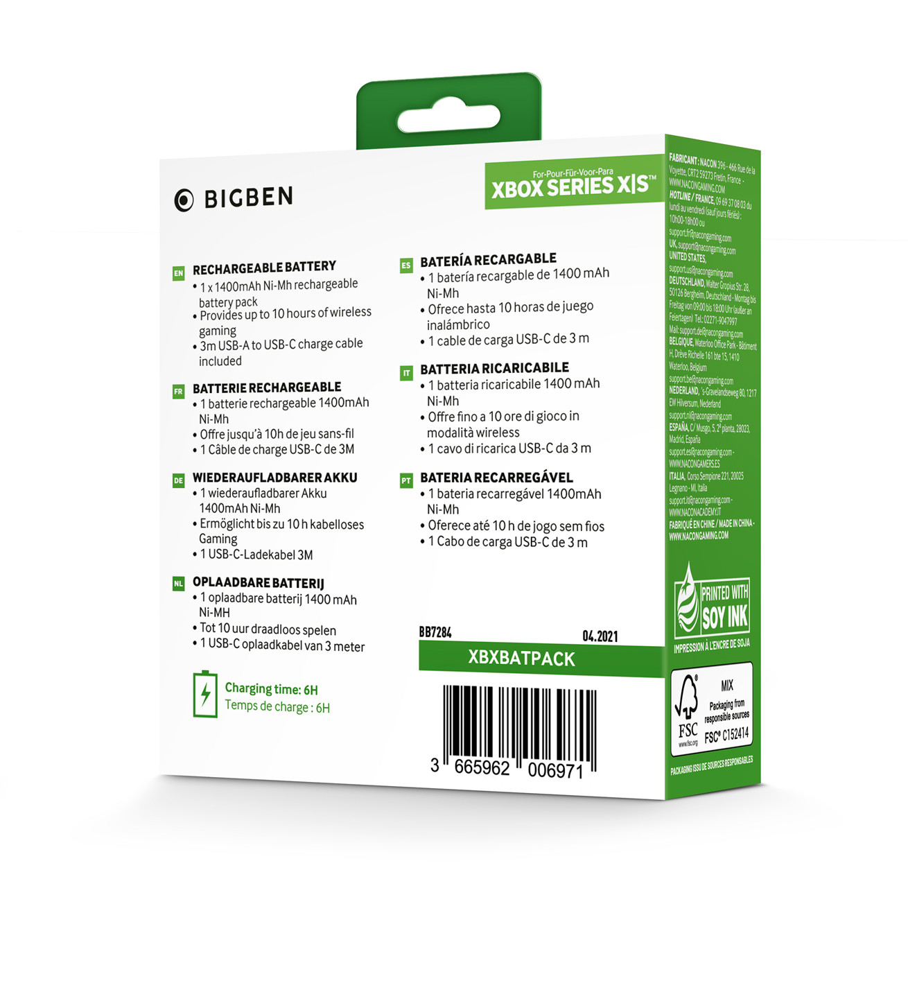 Nacon XBXBATPACK Pack Ricarica 1 Batteria e 1 Cavo per Xbox Series X - immagine 2