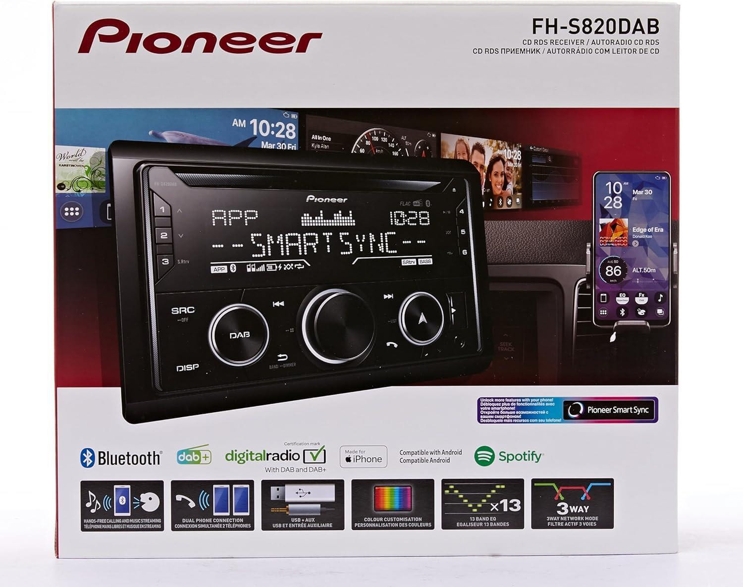 Pioneer FHS820DAB Autoradio con Doppio DIN per FM e DAB - immagine 3