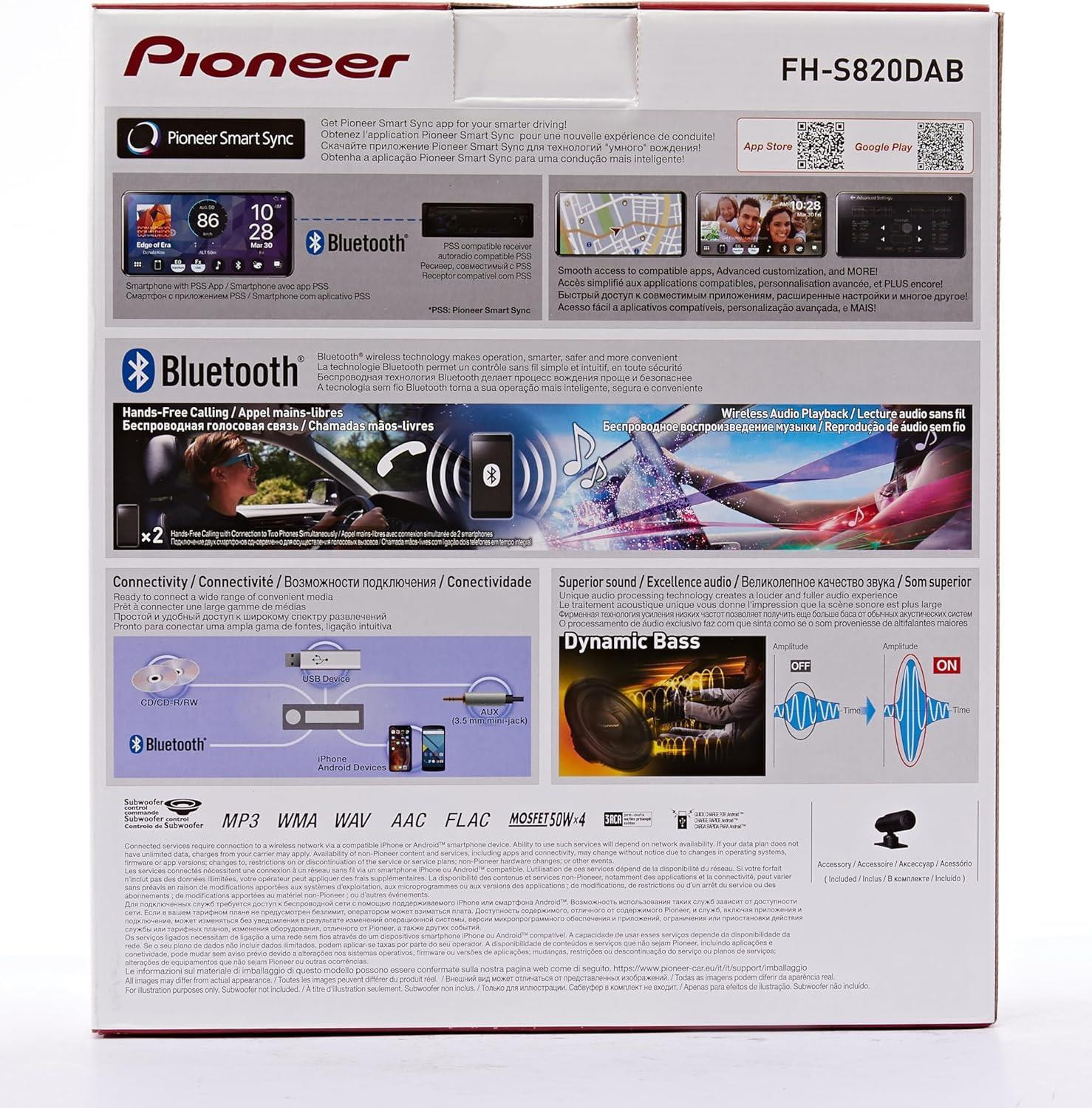 Pioneer FHS820DAB Autoradio con Doppio DIN per FM e DAB - immagine 5