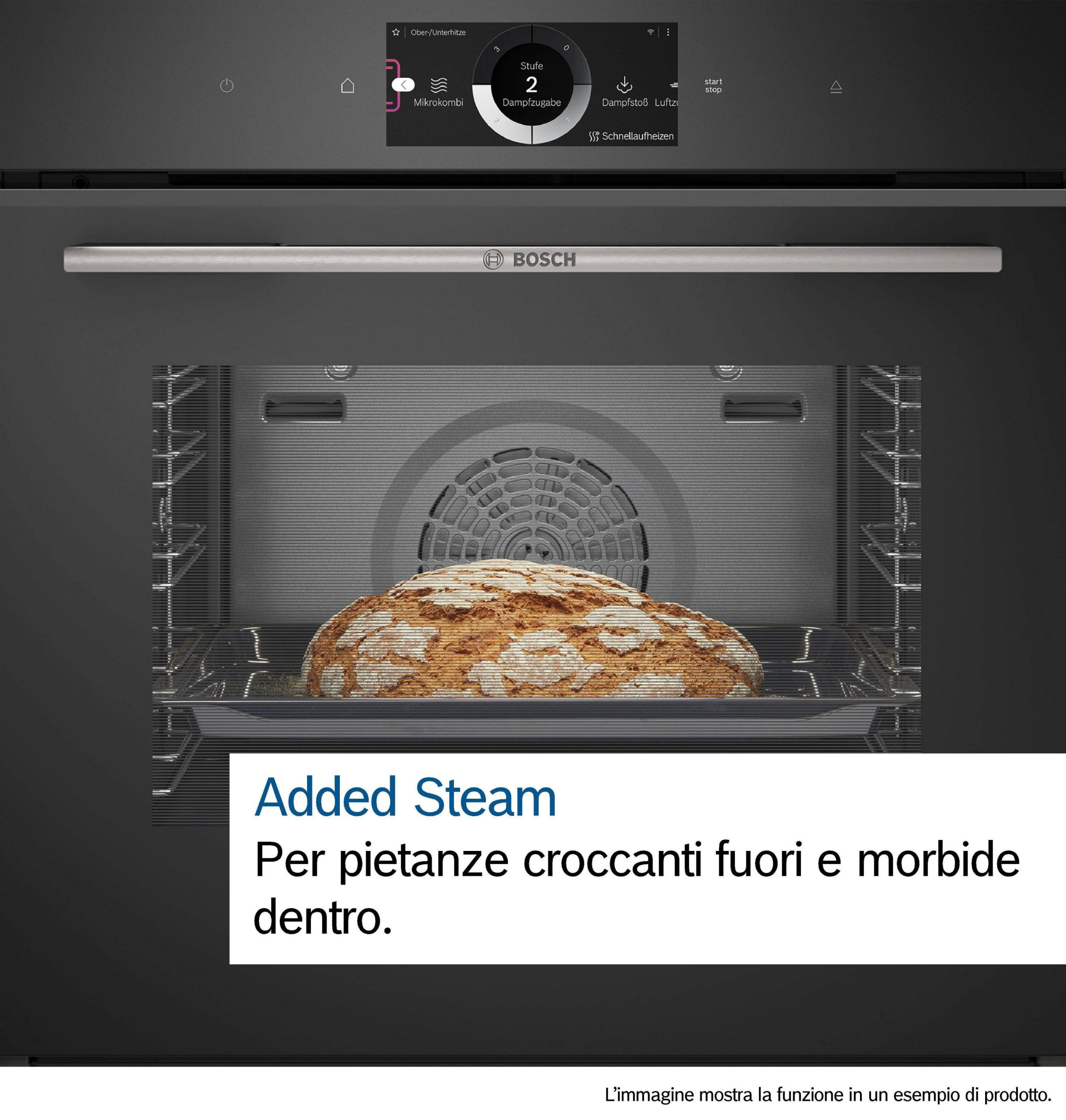Bosch HRG7764B1 Nero Forno da Incasso Multifunzione a Vapore 60CM 72 Litri - immagine 2