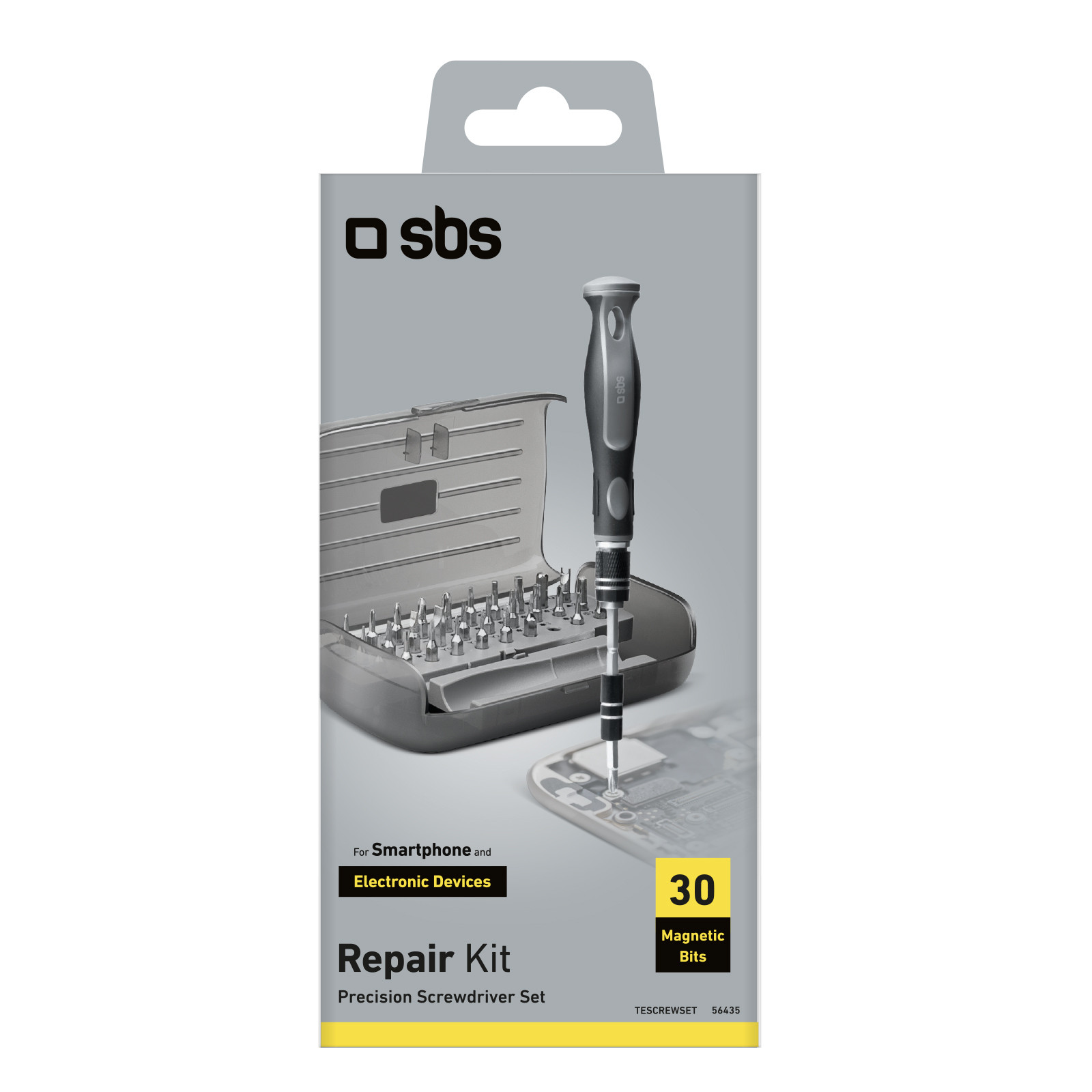 SBS TESCREWSET Kit Cacciavite e Punte per Riparazione di Device Elettronici - immagine 2