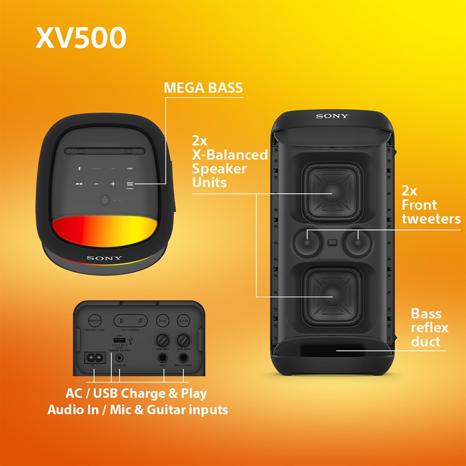Sony SRS-XV500 Party Speaker Wireless 55W con Illuminazione - immagine 2