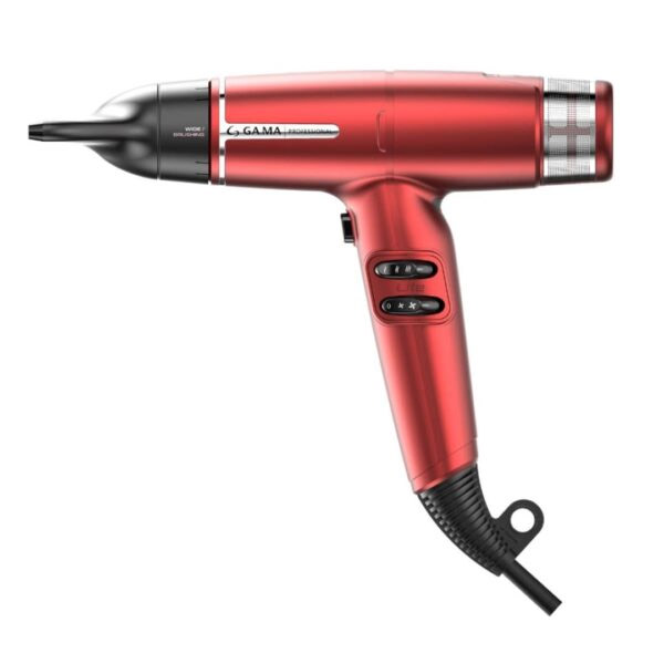 Gama IQ Lite Rosso Asciugacapelli 1600W con 2 Bocchette e Diffusore - immagine 3