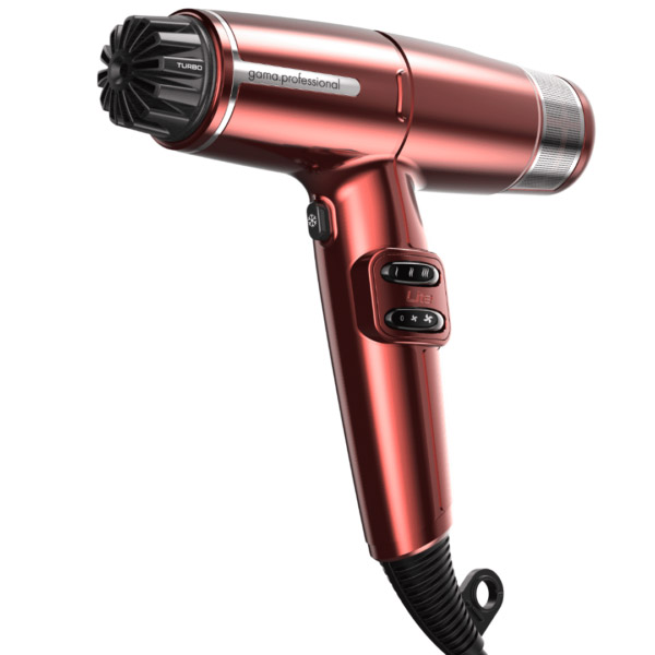 Gama IQ Lite Rosso Asciugacapelli 1600W con 2 Bocchette e Diffusore - immagine 2
