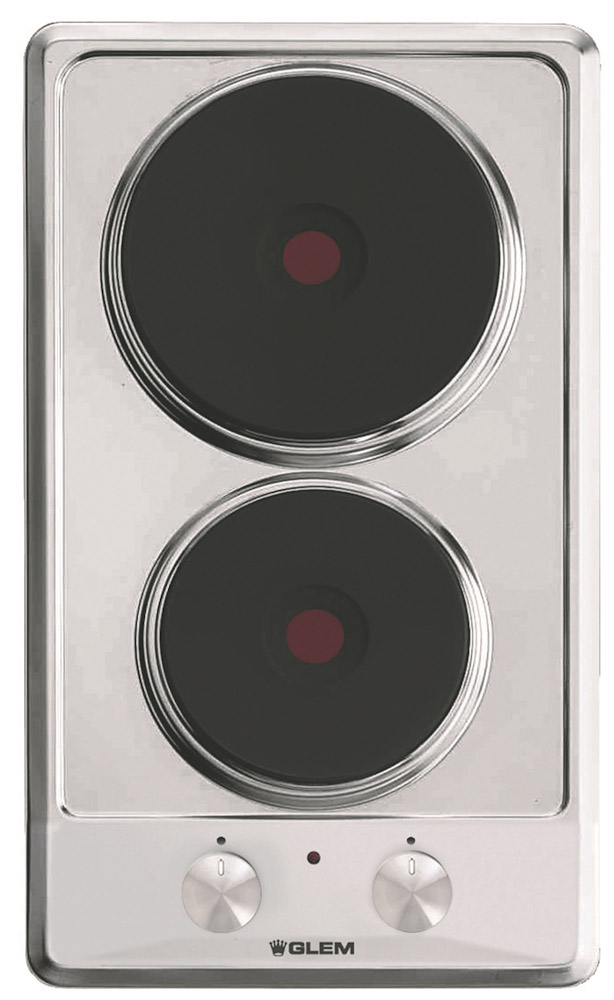 Glem Gas GT320IX Piano Cottura 30CM con 2 Piastre Elettriche - immagine 2