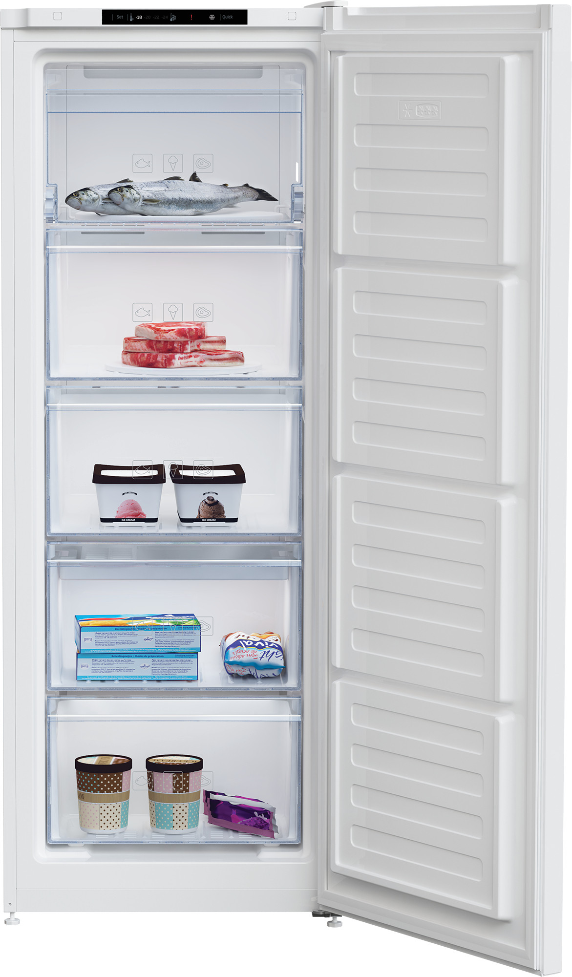Beko RFNM200T40WN Congelatore Verticale 200 Litri Nofrost 5 Cassetti - immagine 3
