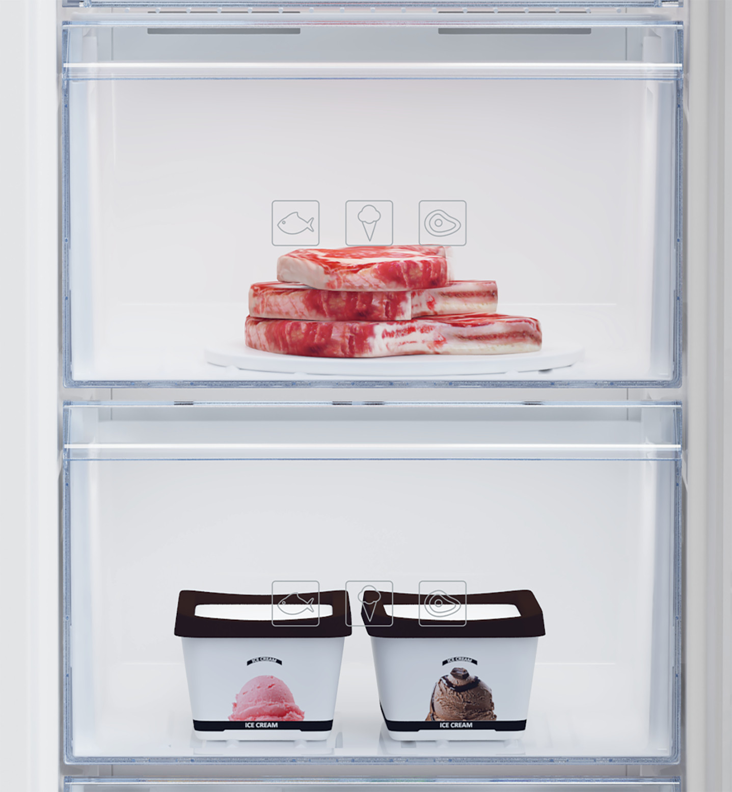 Beko RFNM200T40WN Congelatore Verticale 200 Litri Nofrost 5 Cassetti - immagine 5