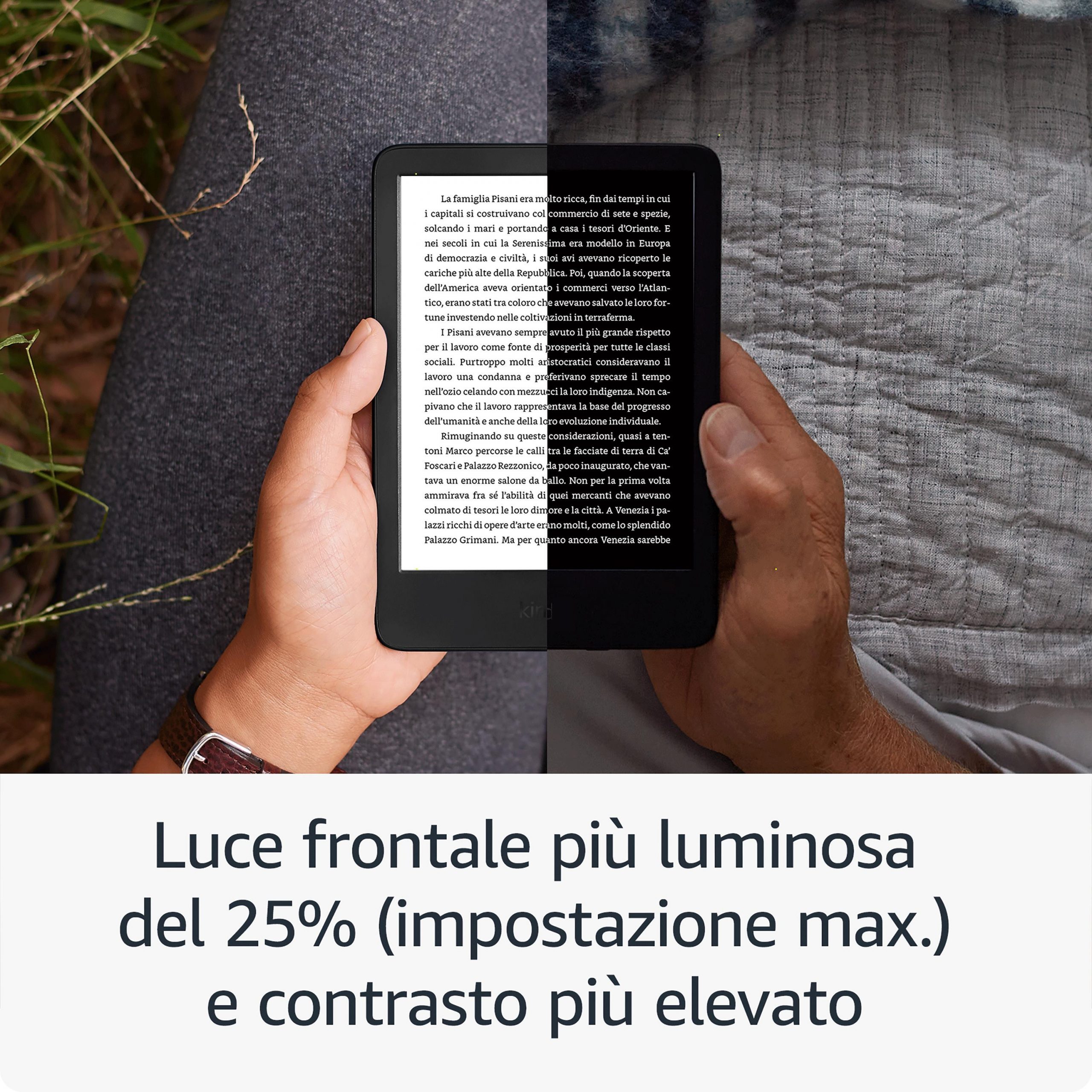 Kindle 2024 Ebook 6 Pollici Touch 16GB Wi-Fi con Pubblicita - immagine 3