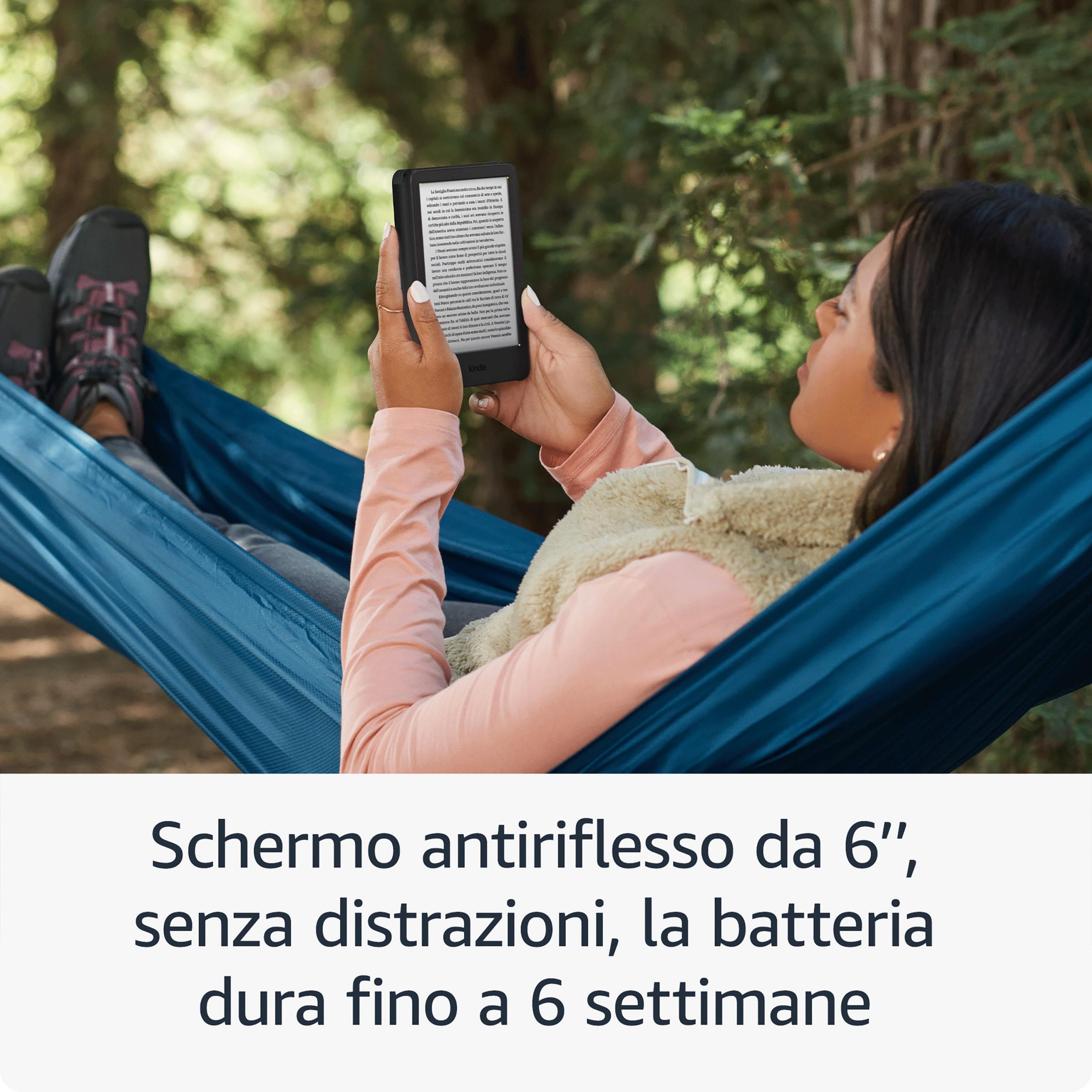 Kindle 2024 Ebook 6 Pollici Touch 16GB Wi-Fi con Pubblicita - immagine 5