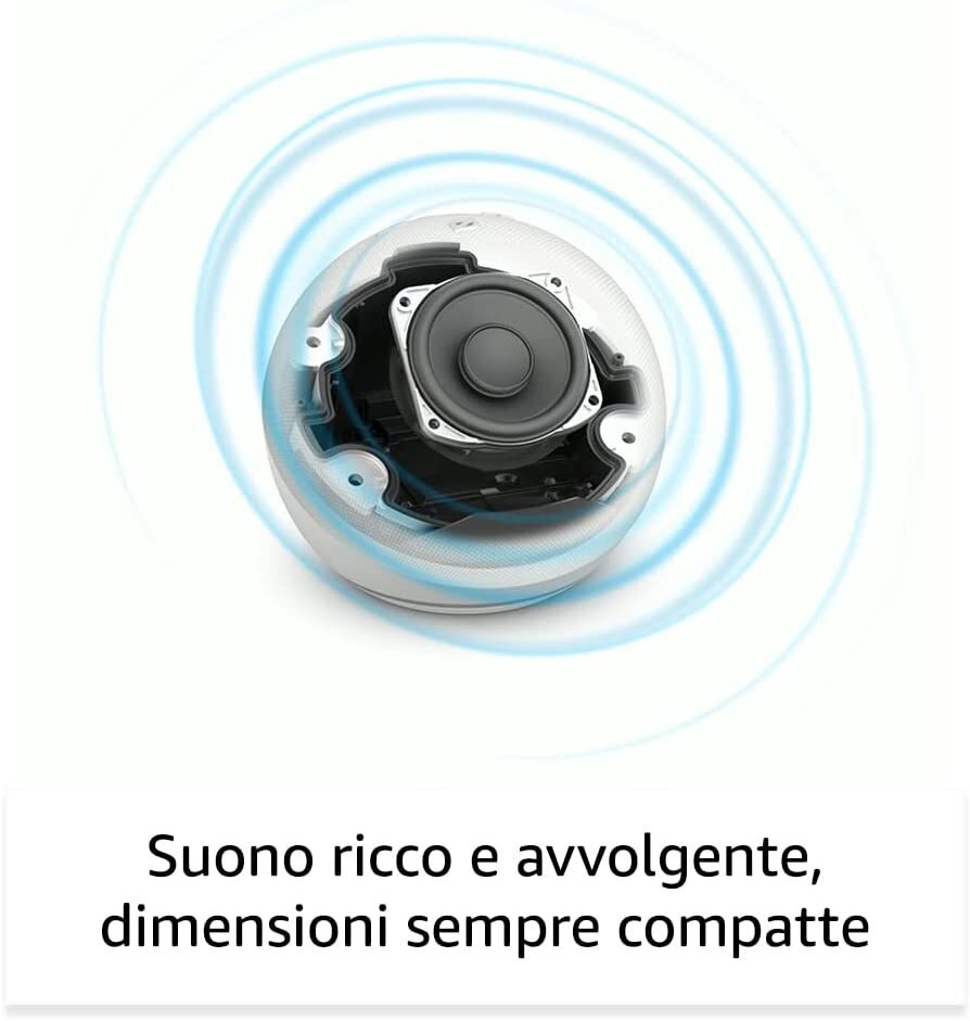 Echo Dot 5 Gen Bianco Altoparlante Intelligente con Alexa Wi-Fi e Bluetooth - immagine 3