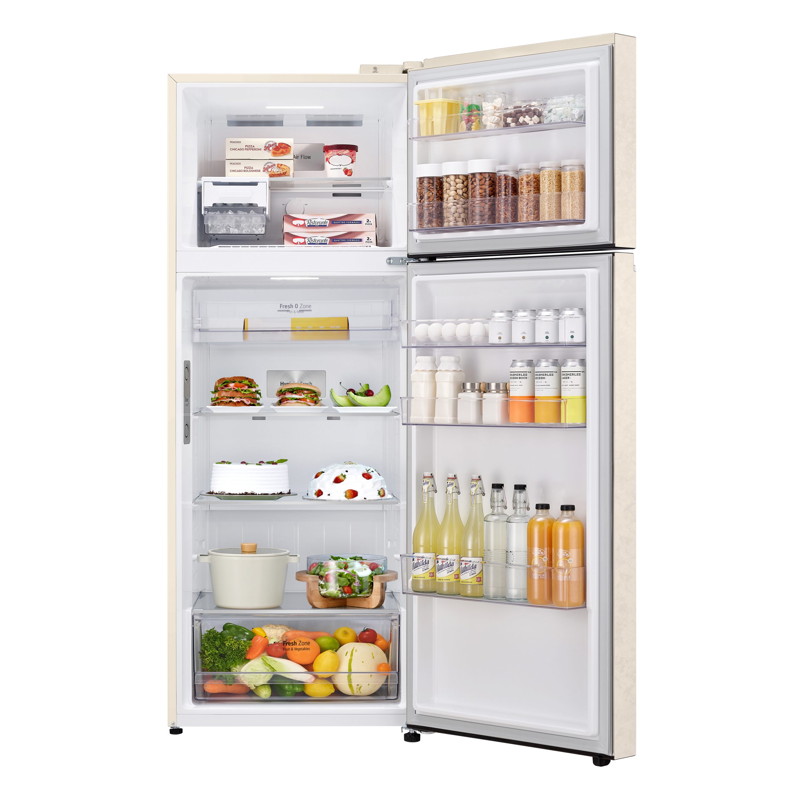 LG GTBV44SEBKD Beige Frigorifero Doppia Porta 493 LT Largo 70CM Nofrost Wi-Fi - immagine 3