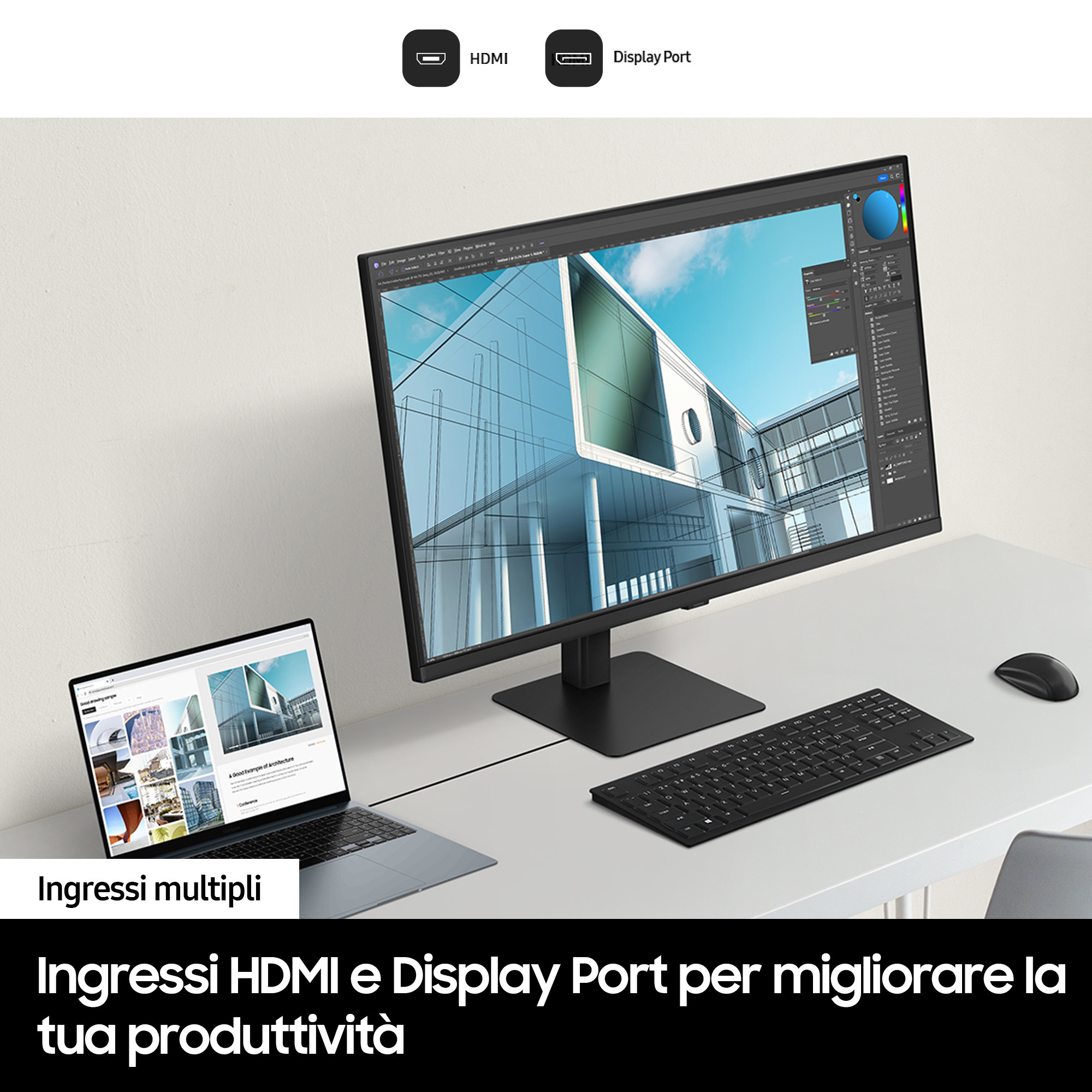 Samsung LS27D700EAUXEN Monitor 27 Pollici UHD - immagine 4