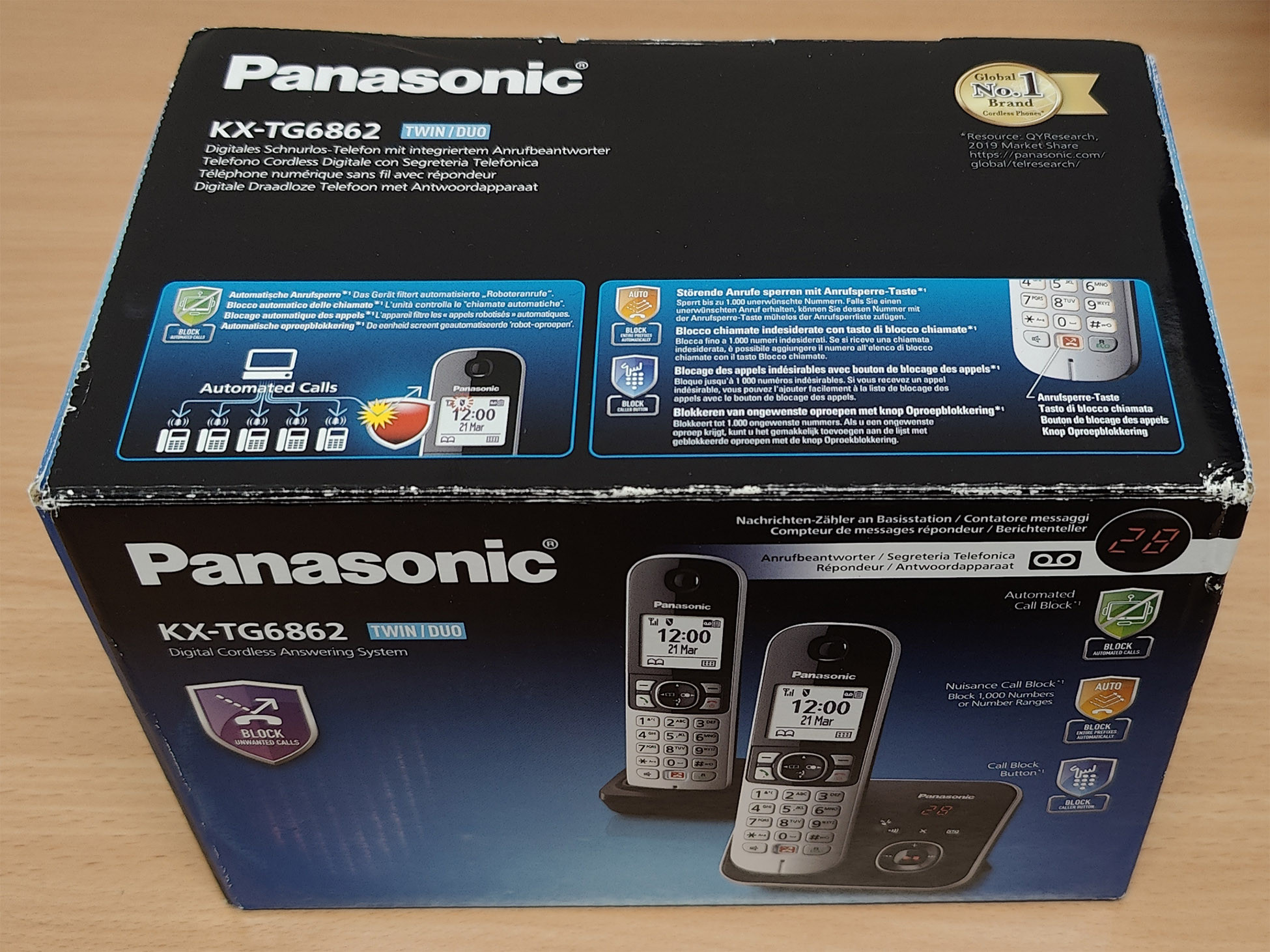 Panasonic KX-TG6862JTB Cordless Duo con Segreteria e Vivavoce - immagine 4