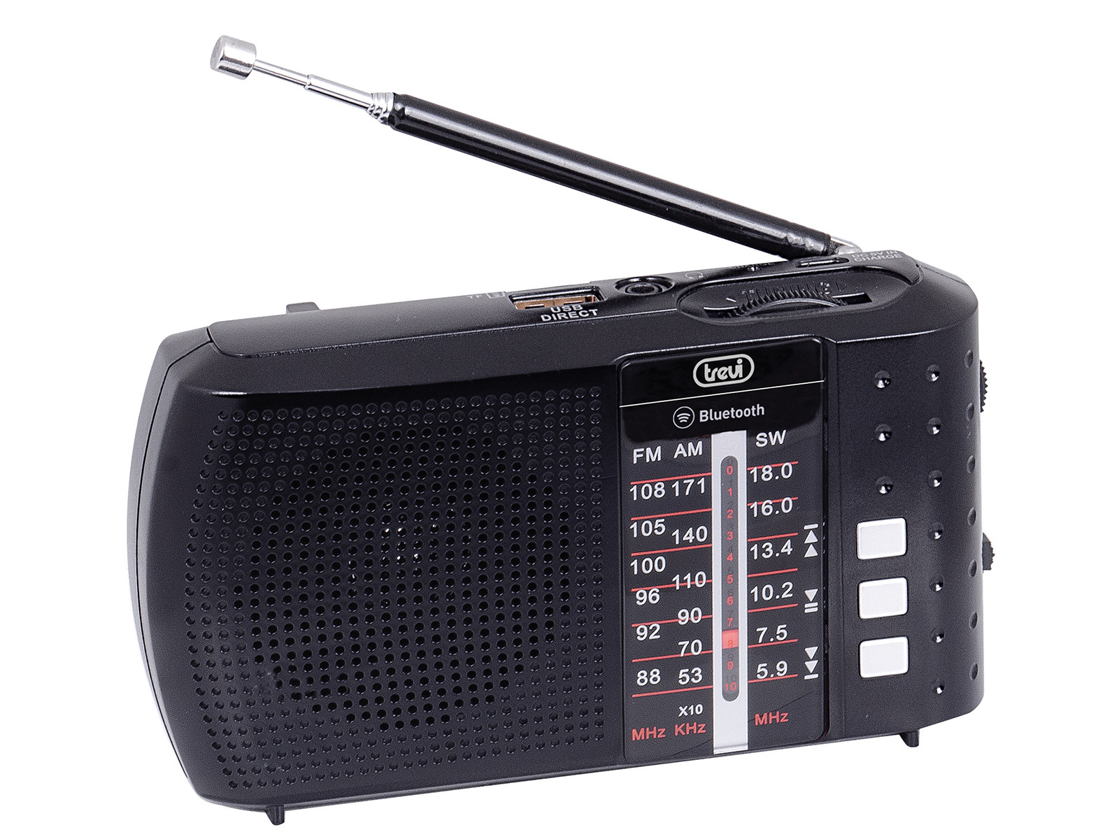 Trevi RA 7F20 BT Black Radio Portatile Ricaricabile AM-FM USB-C - immagine 2