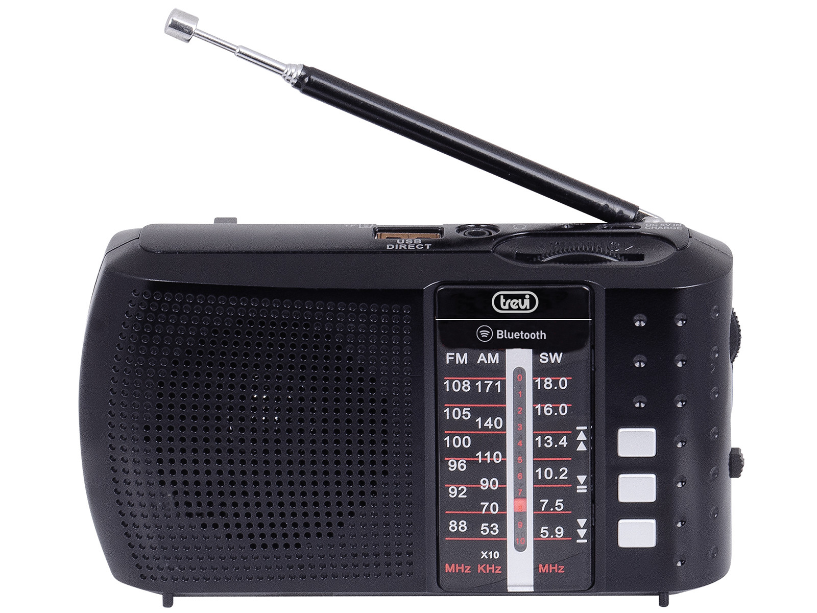 Trevi RA 7F20 BT Black Radio Portatile Ricaricabile AM-FM USB-C - immagine 3