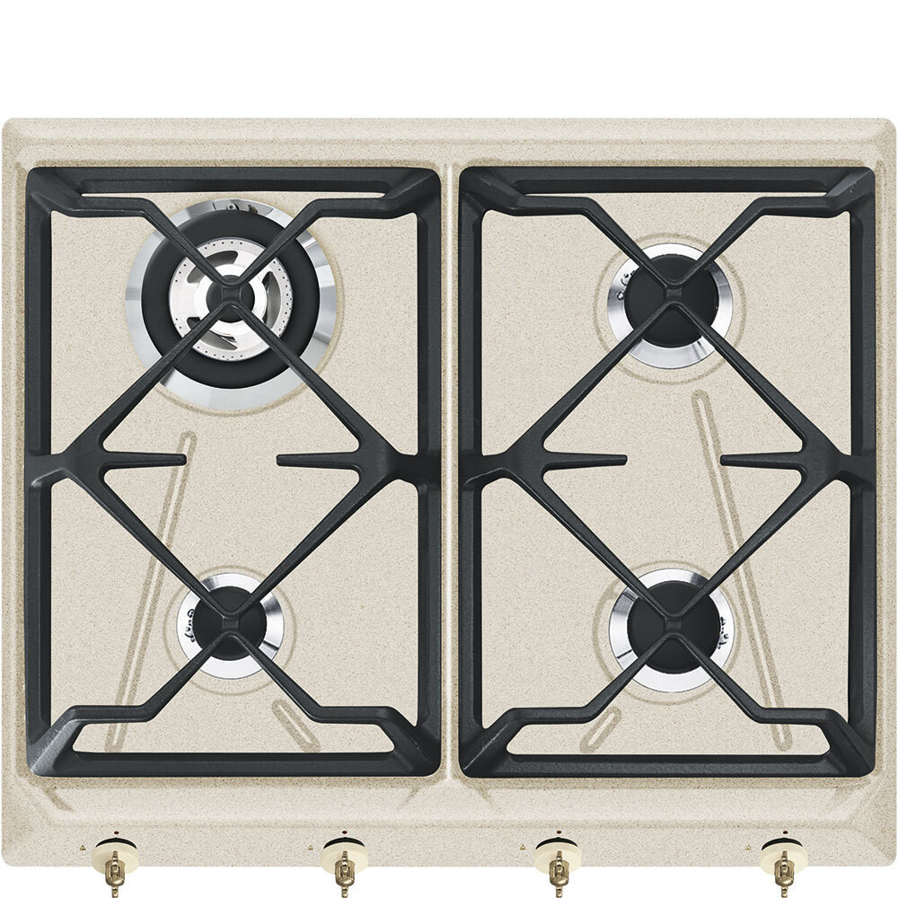 Smeg SRV864AVOGH2 Avena Piano Cottura Gas 60CM 4 Fuochi Griglie in Ghisa - immagine 2