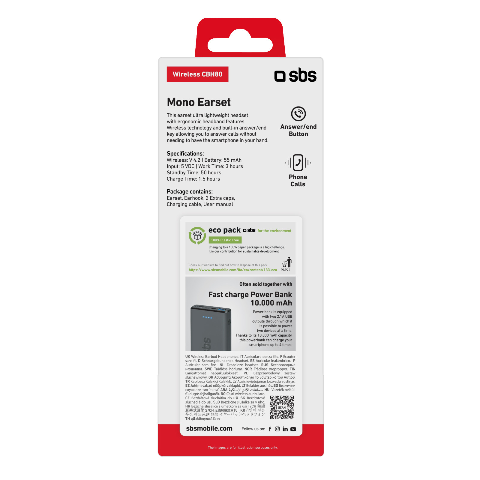 SBS TE0CBH80K Auricolare con Archetto Wireless - immagine 4