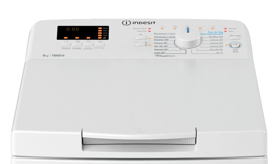 Indesit BTWS50400ITN Lavatrice Carica Alto 5KG 1000 Giri - immagine 3