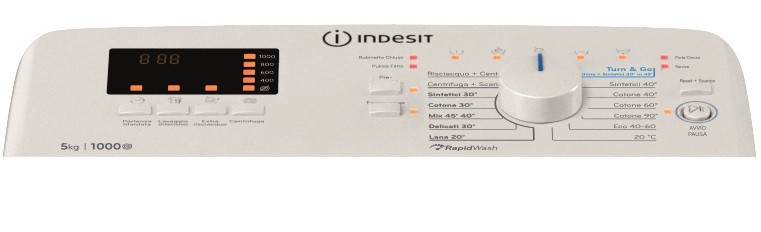 Indesit BTWS50400ITN Lavatrice Carica Alto 5KG 1000 Giri - immagine 4