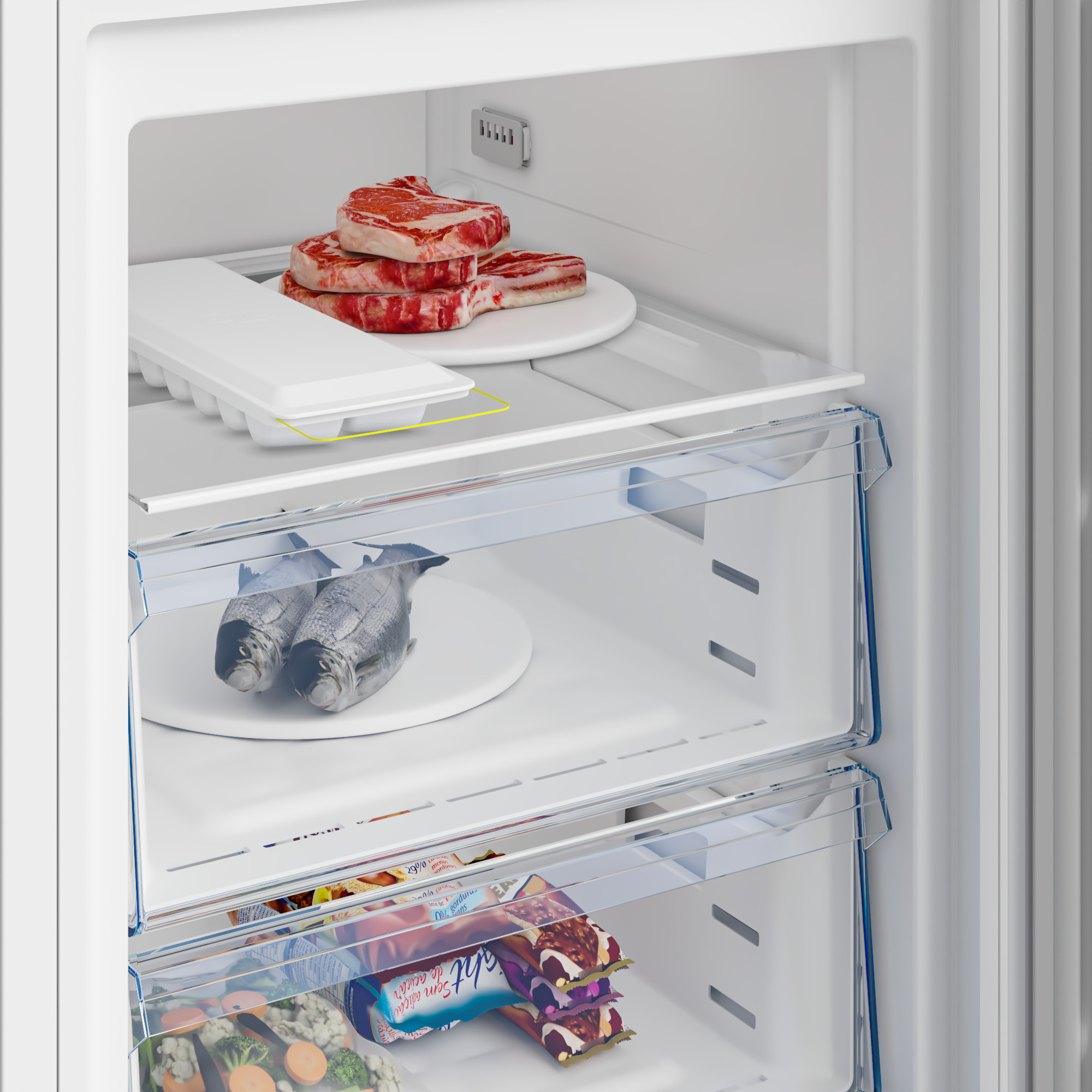 Beko B3RFNE274W Congelatore Verticale 271 Litri Nofrost 5 Cassetti - immagine 5