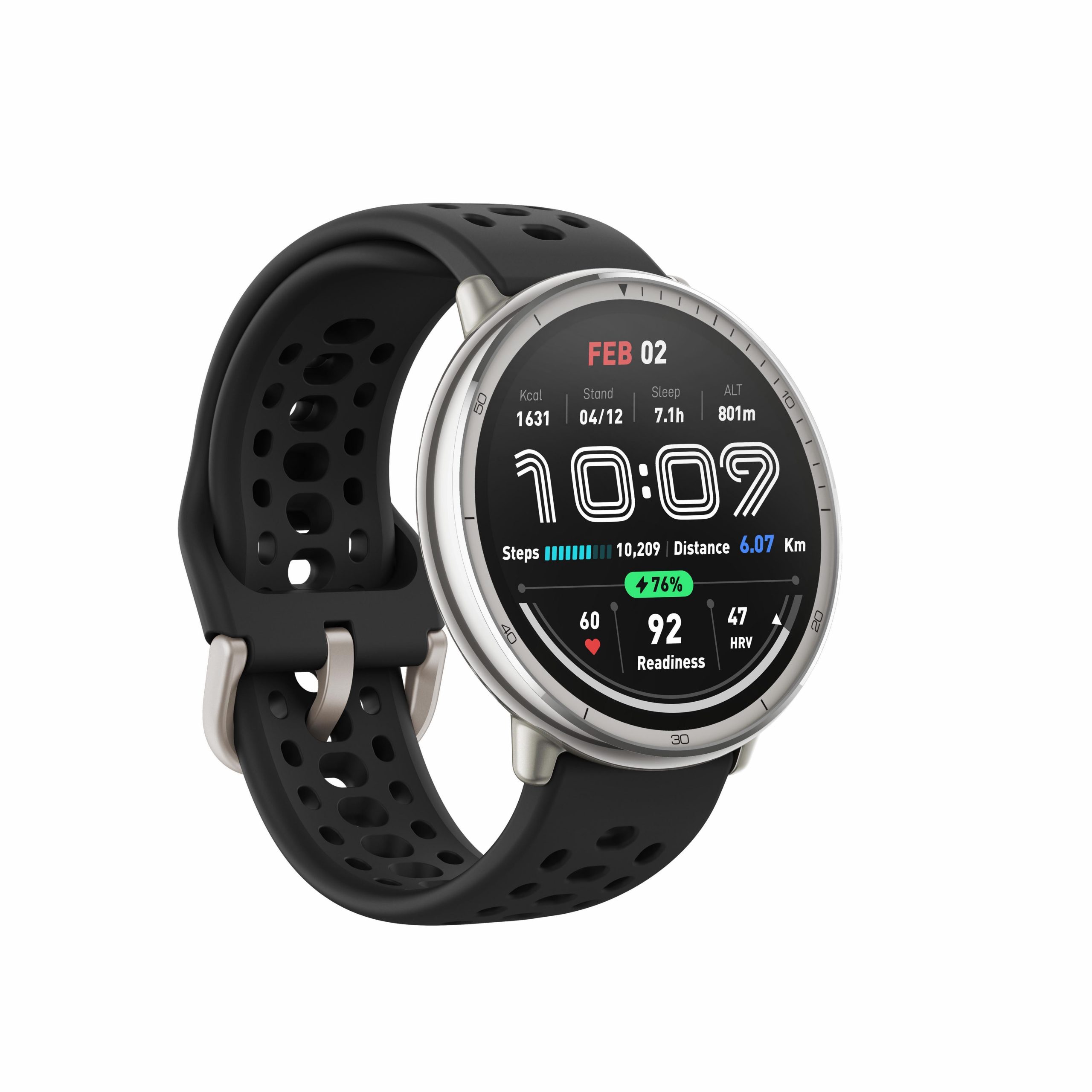 Amazfit Active 2 Round Black Smartwatch 1.32 Pollici Cinturino in Silicone - immagine 3