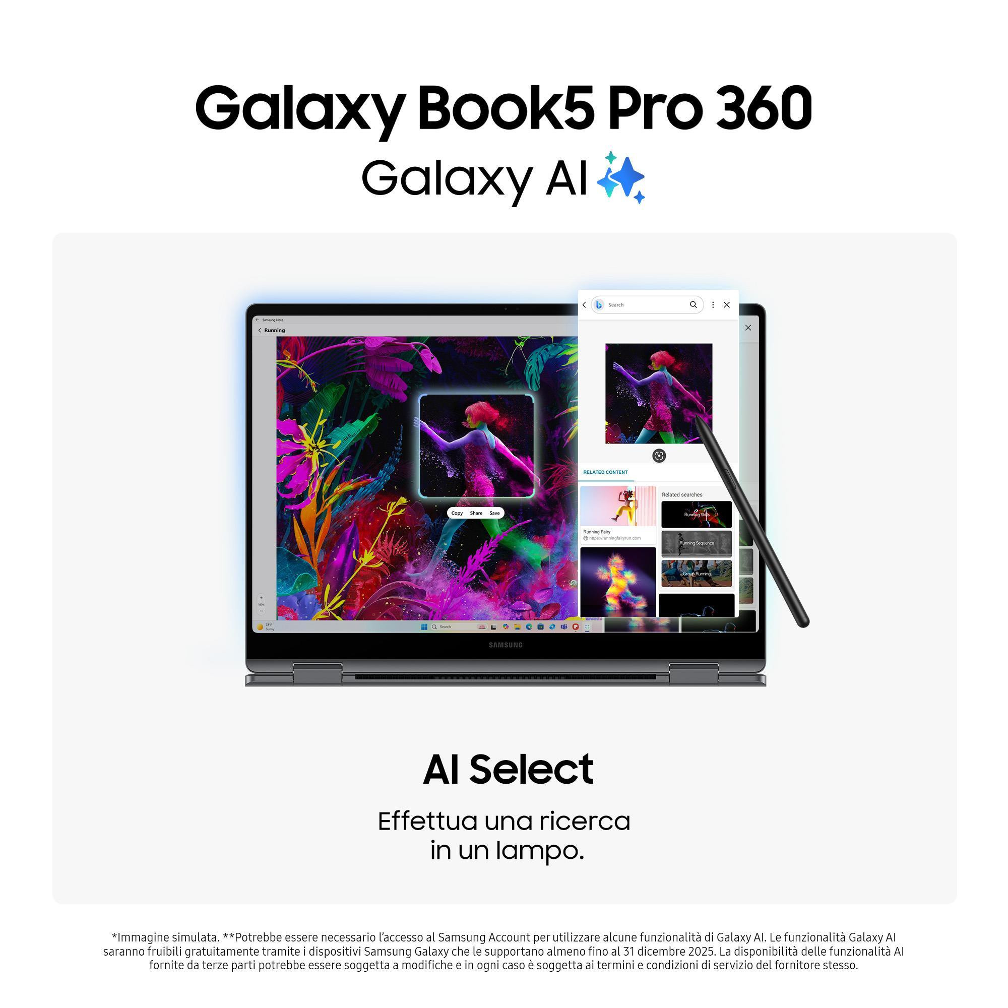 Samsung Book5 Pro 360 Notebook 16 Pollici U7-256V 16GB 512GB - immagine 3