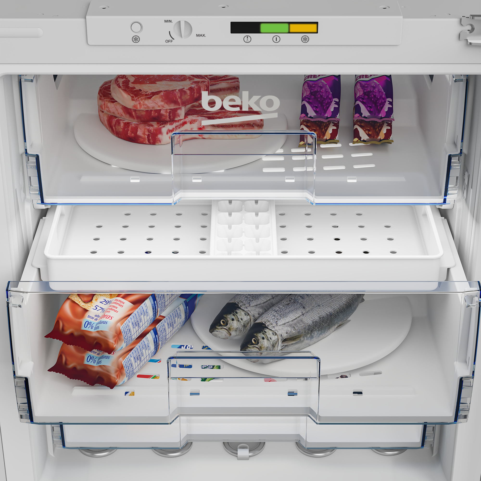 Beko BU1204N Congelatore da Incasso 94LT Alto 82CM 3 Cassetti - immagine 5