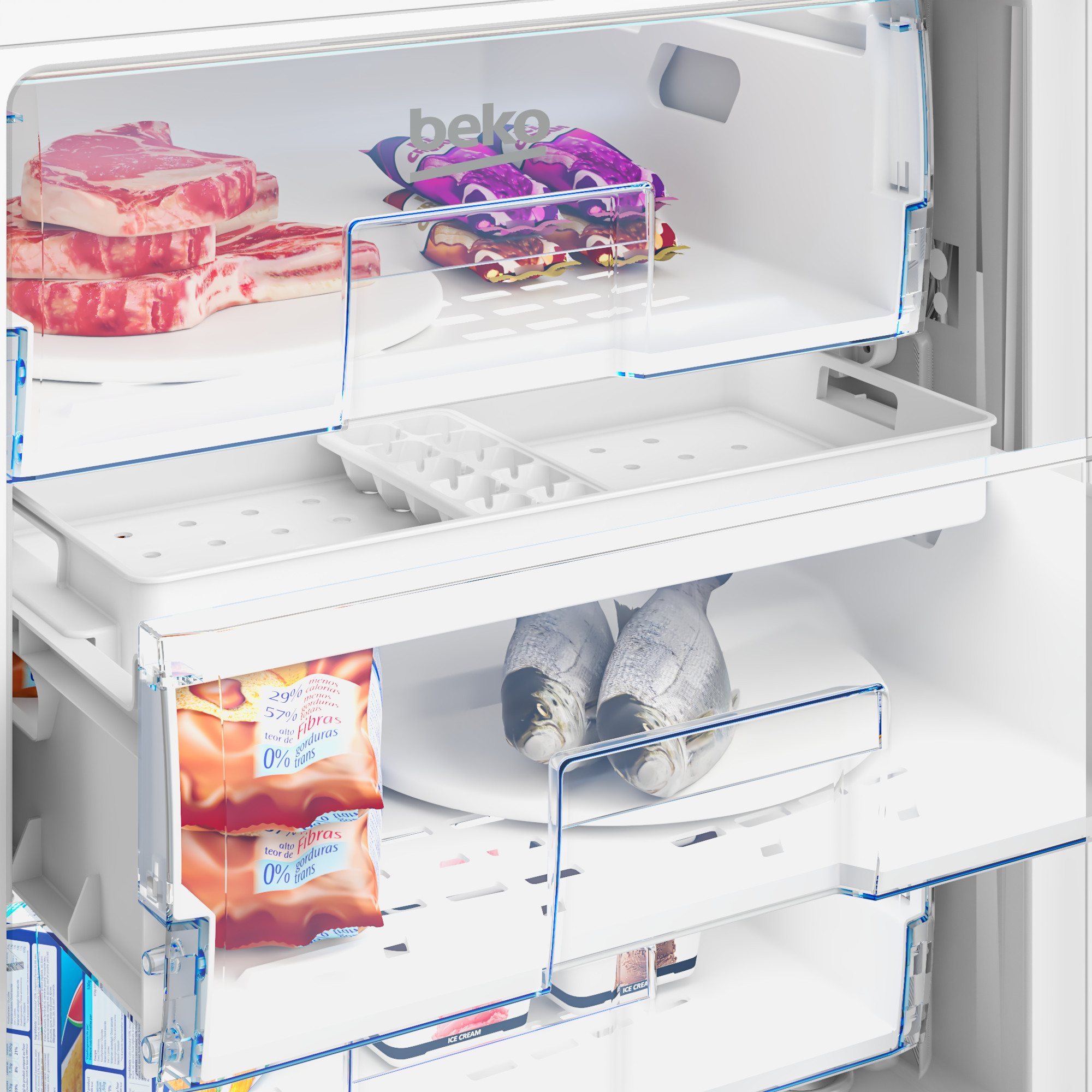 Beko BU1204N Congelatore da Incasso 94LT Alto 82CM 3 Cassetti - immagine 6
