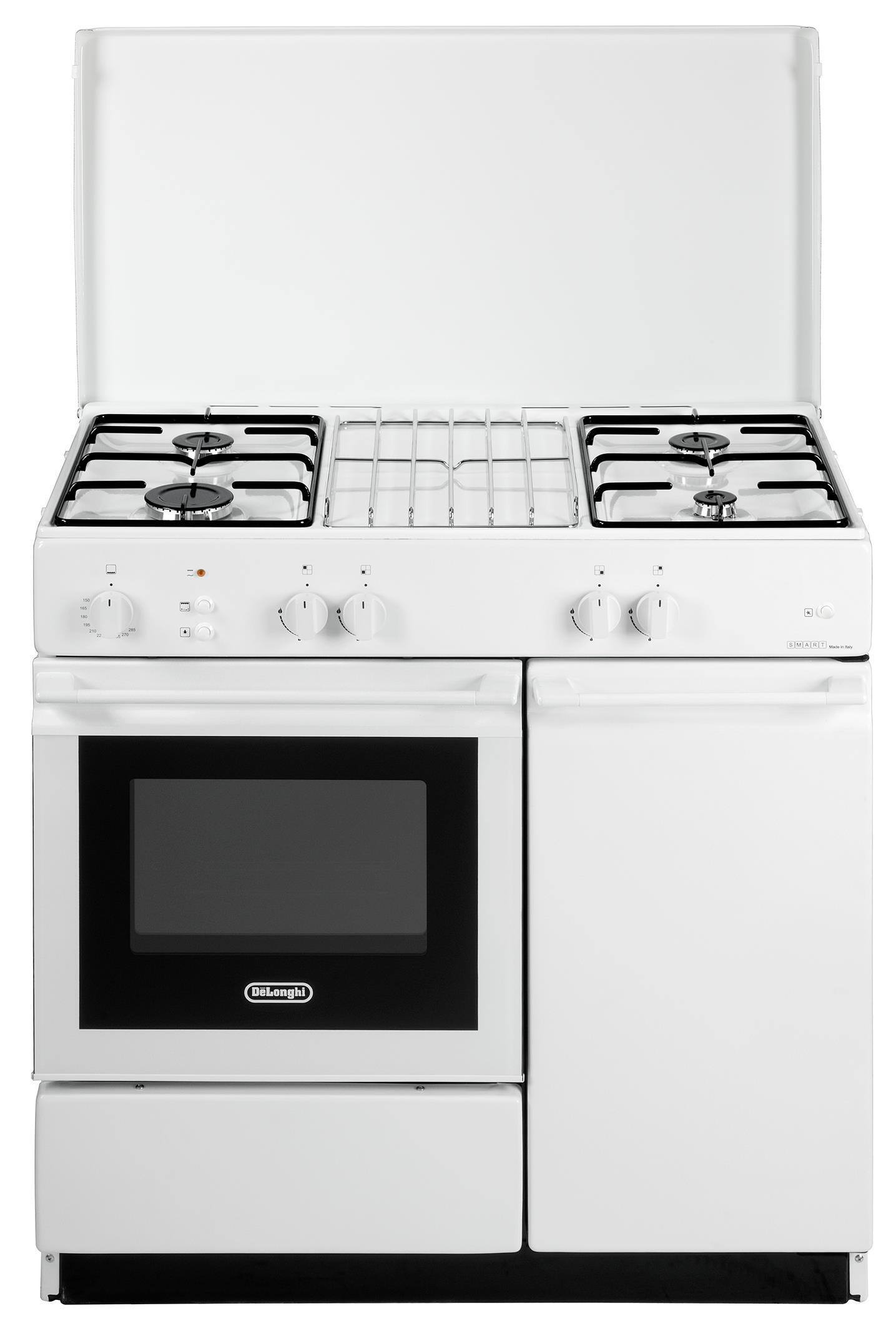 De Longhi SGGW854NEDM Cucina a Gas 86x50 4 Fuochi Forno a Gas Coperchio Metallo - immagine 2