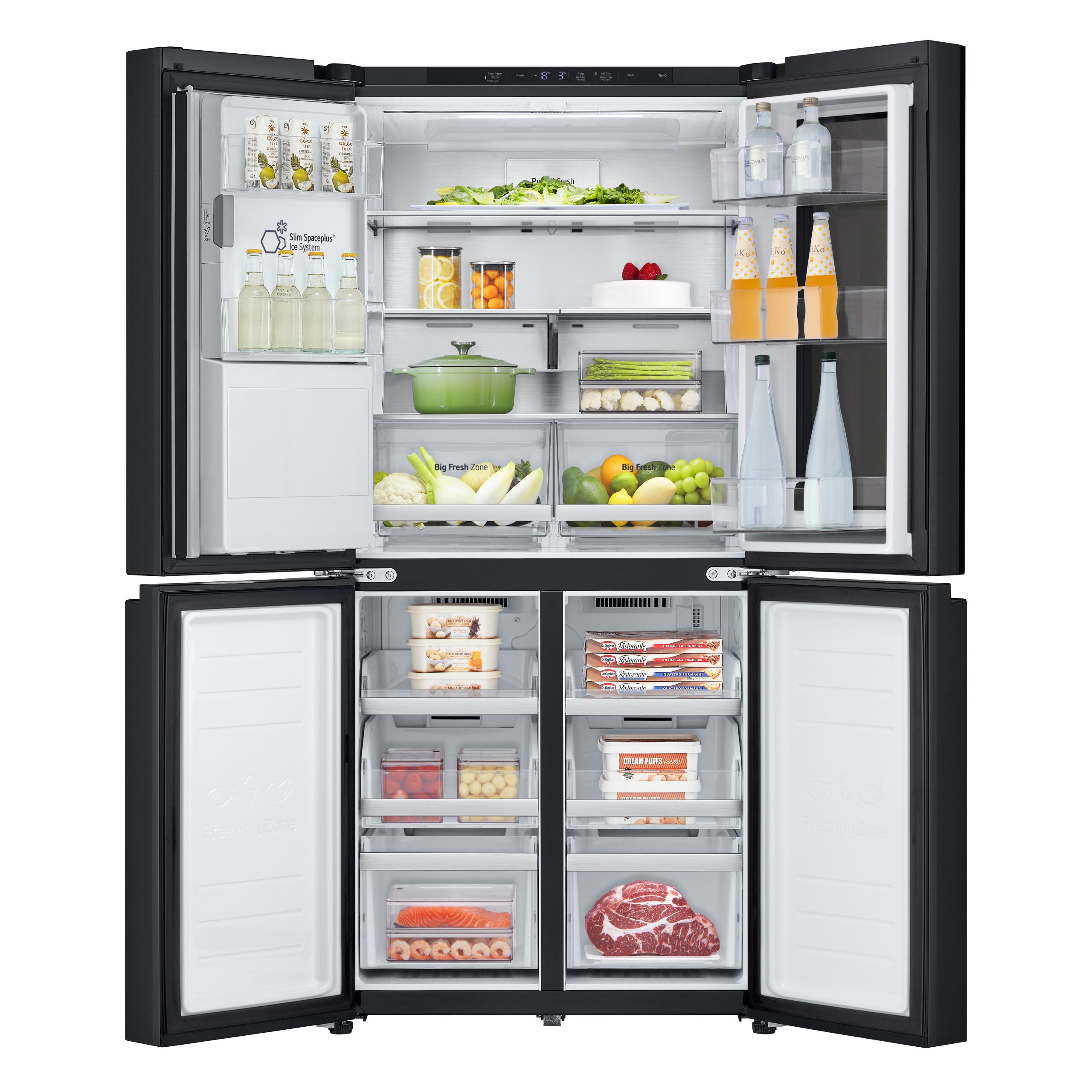LG GMG860EPBE Frigorifero 4 Porte 508LT Nofrost Wi-Fi Dispenser Acqua e Ghiaccio - immagine 2