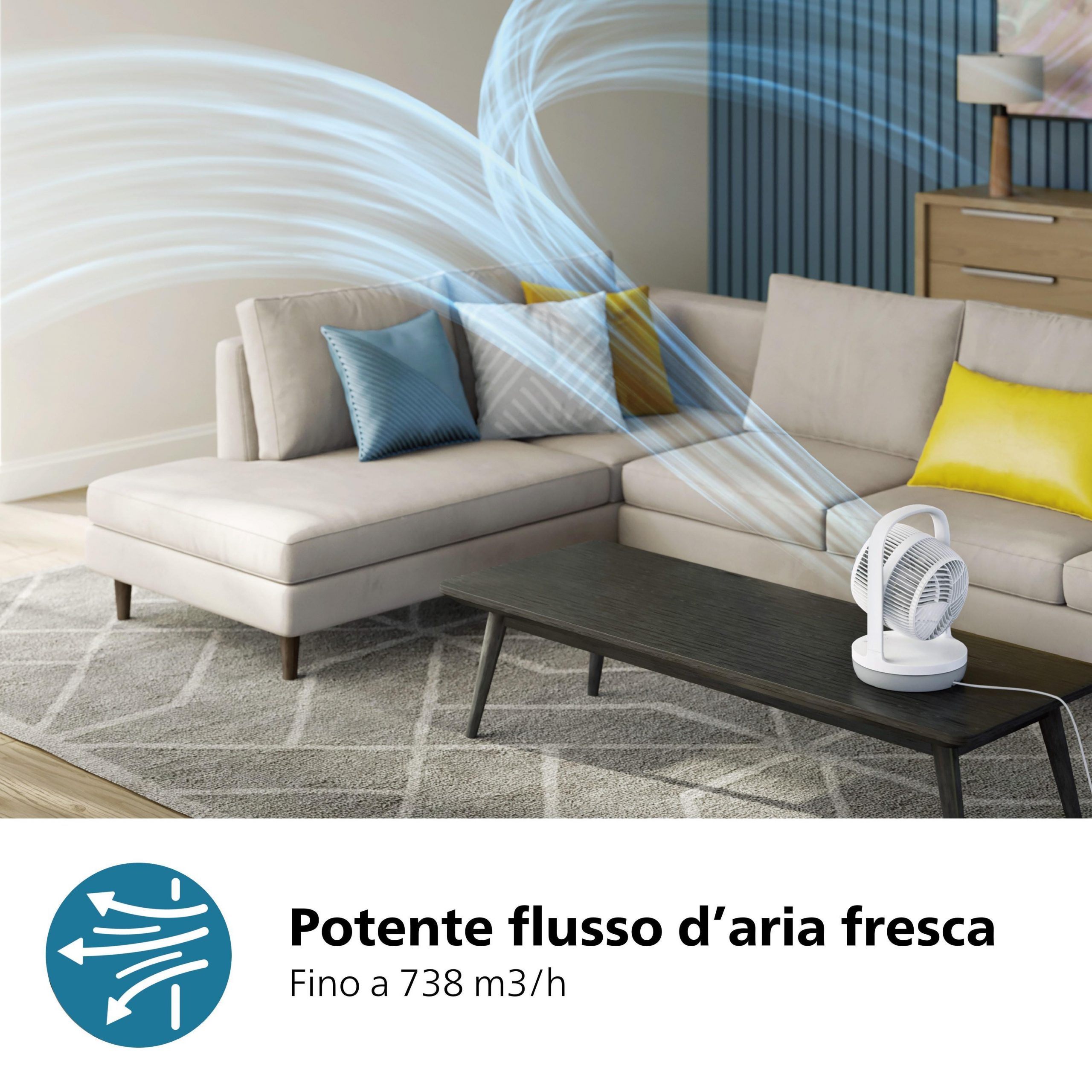 Philips CX2050 Ventilatore da Tavolo 28W Diametro 23 CM - immagine 4