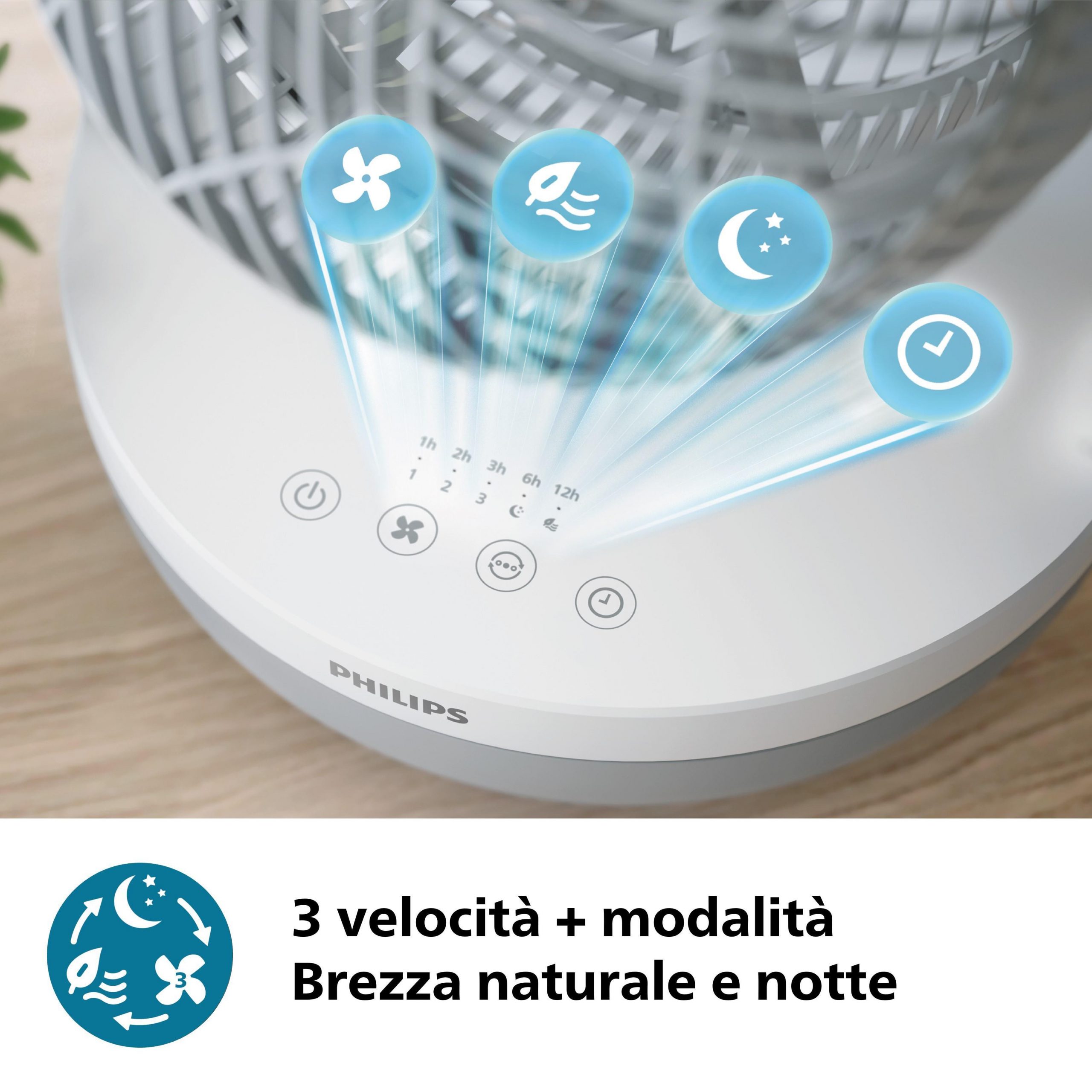 Philips CX2050 Ventilatore da Tavolo 28W Diametro 23 CM - immagine 6