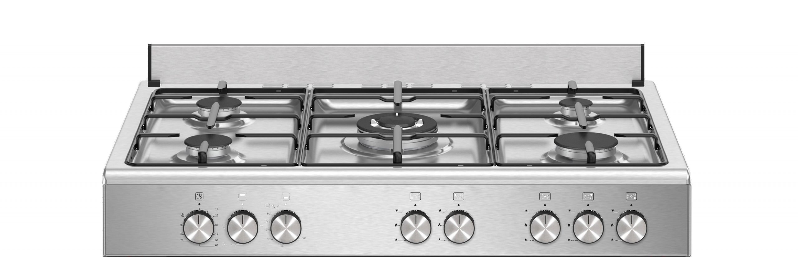 La Germania SE965GX24 Inox Cucina 90CM 5 Fuochi a Gas Forno Ventilato a Gas - immagine 2