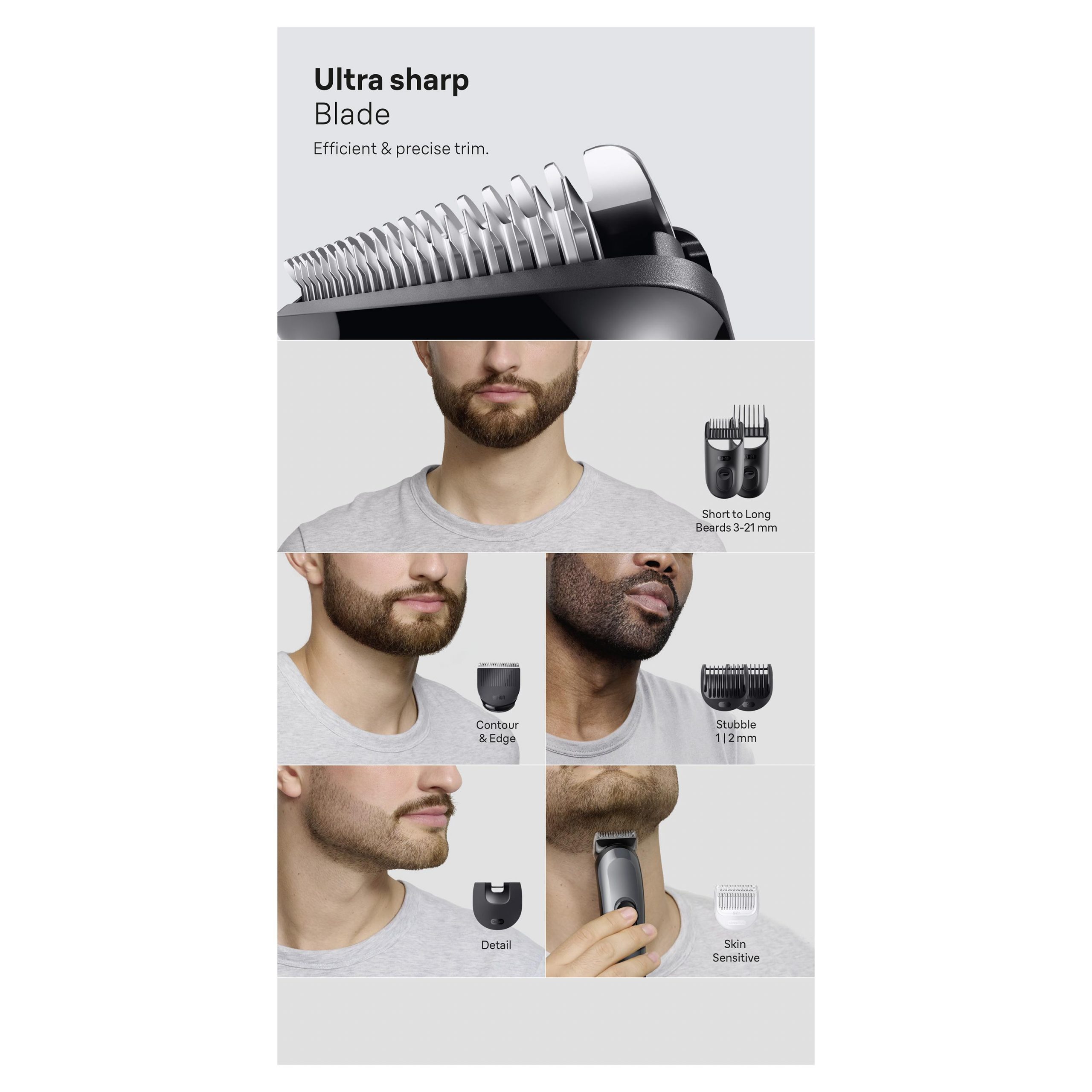 Braun AIO3 Regolabarba e Capelli 8in1 con Accessori - immagine 3