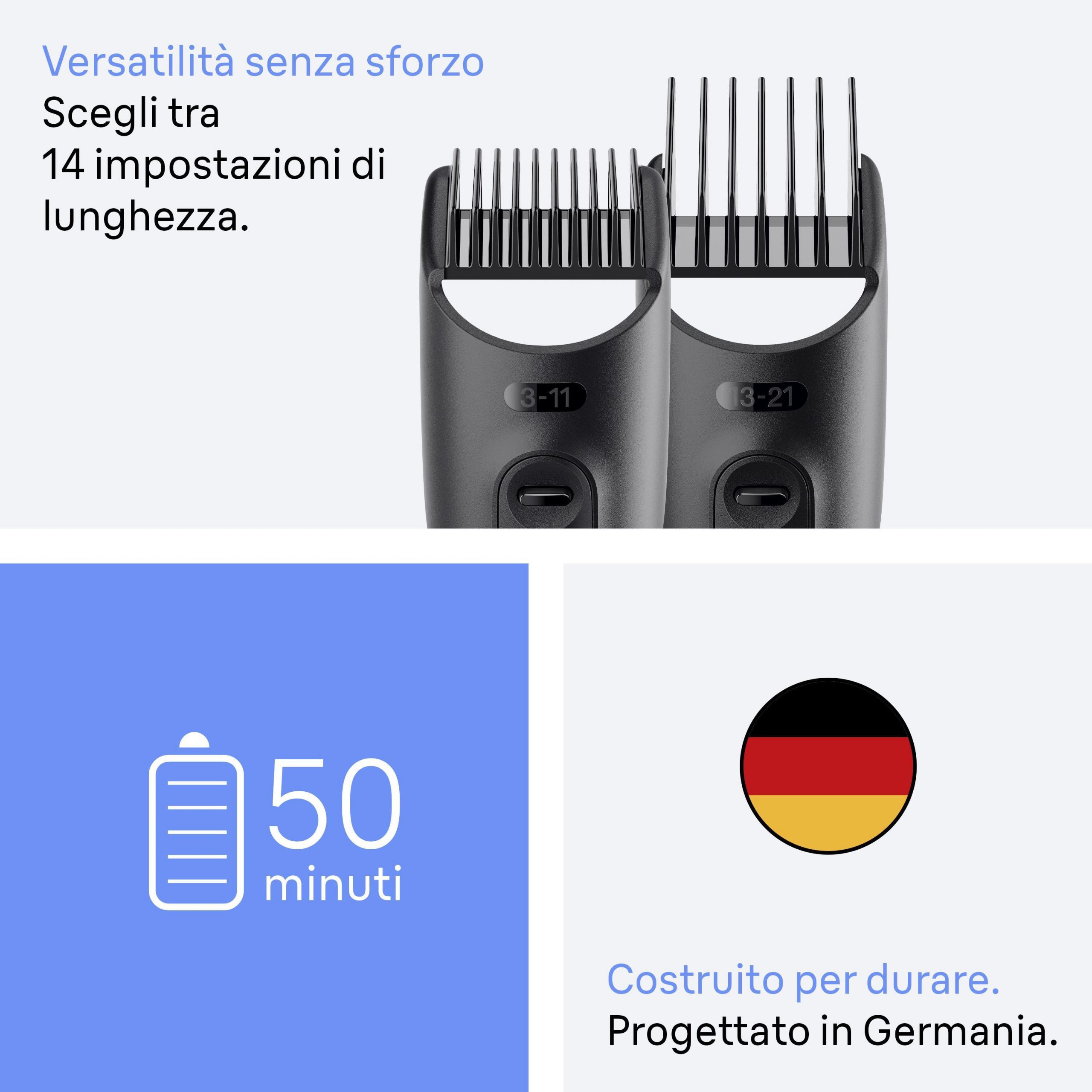 Braun AIO3 Regolabarba e Capelli 8in1 con Accessori - immagine 2